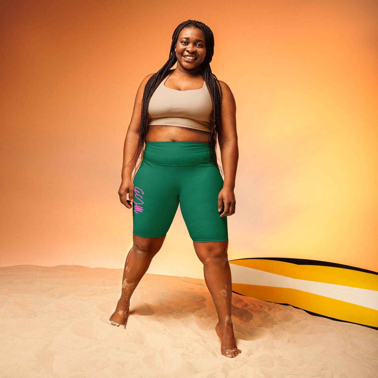 GymWidowz Biker Shorts - Green