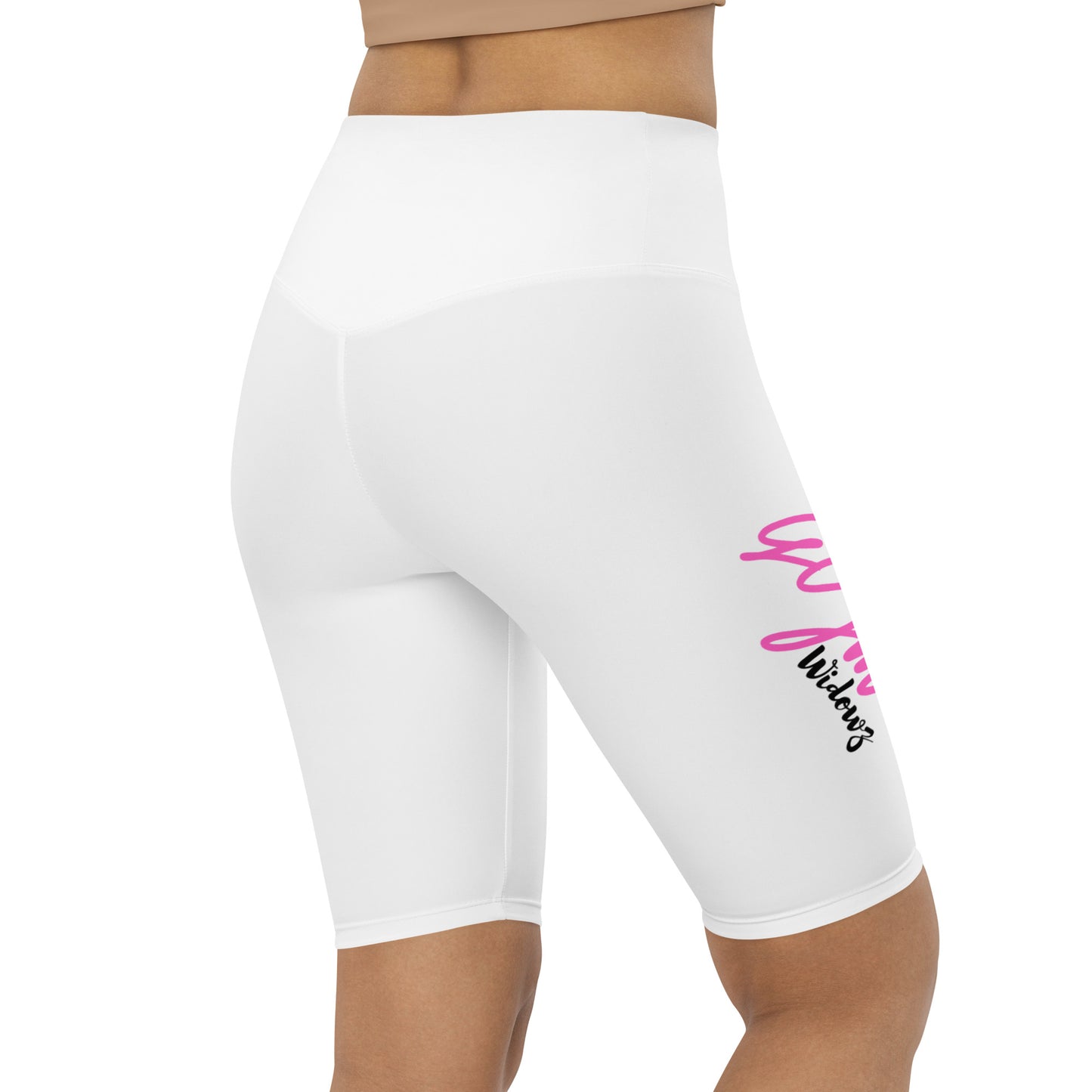 GymWidowz Biker Shorts - White