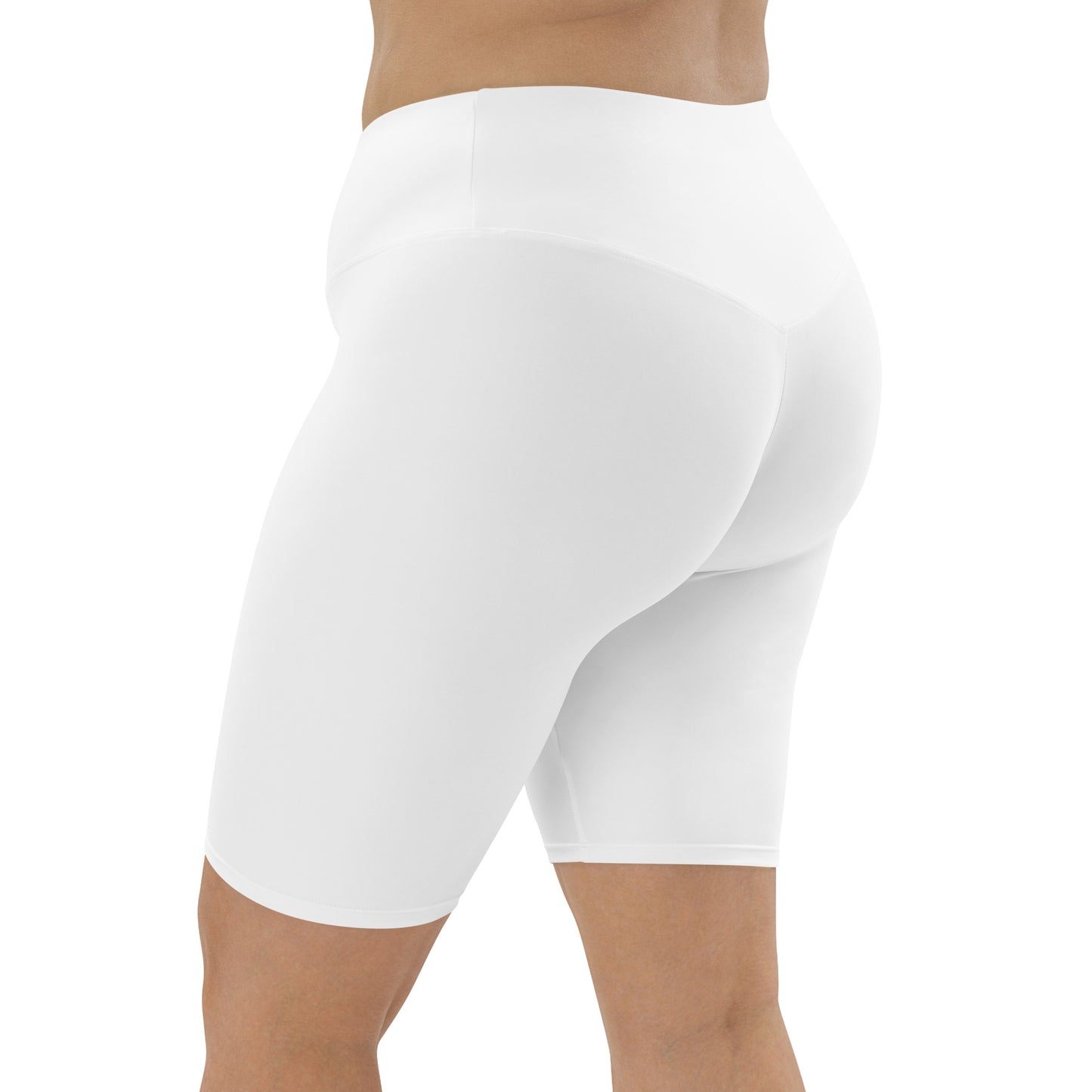 GymWidowz Biker Shorts - White