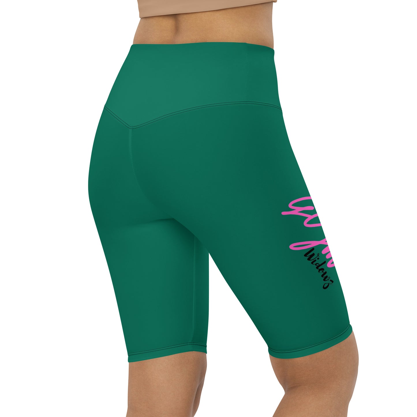 GymWidowz Biker Shorts - Green