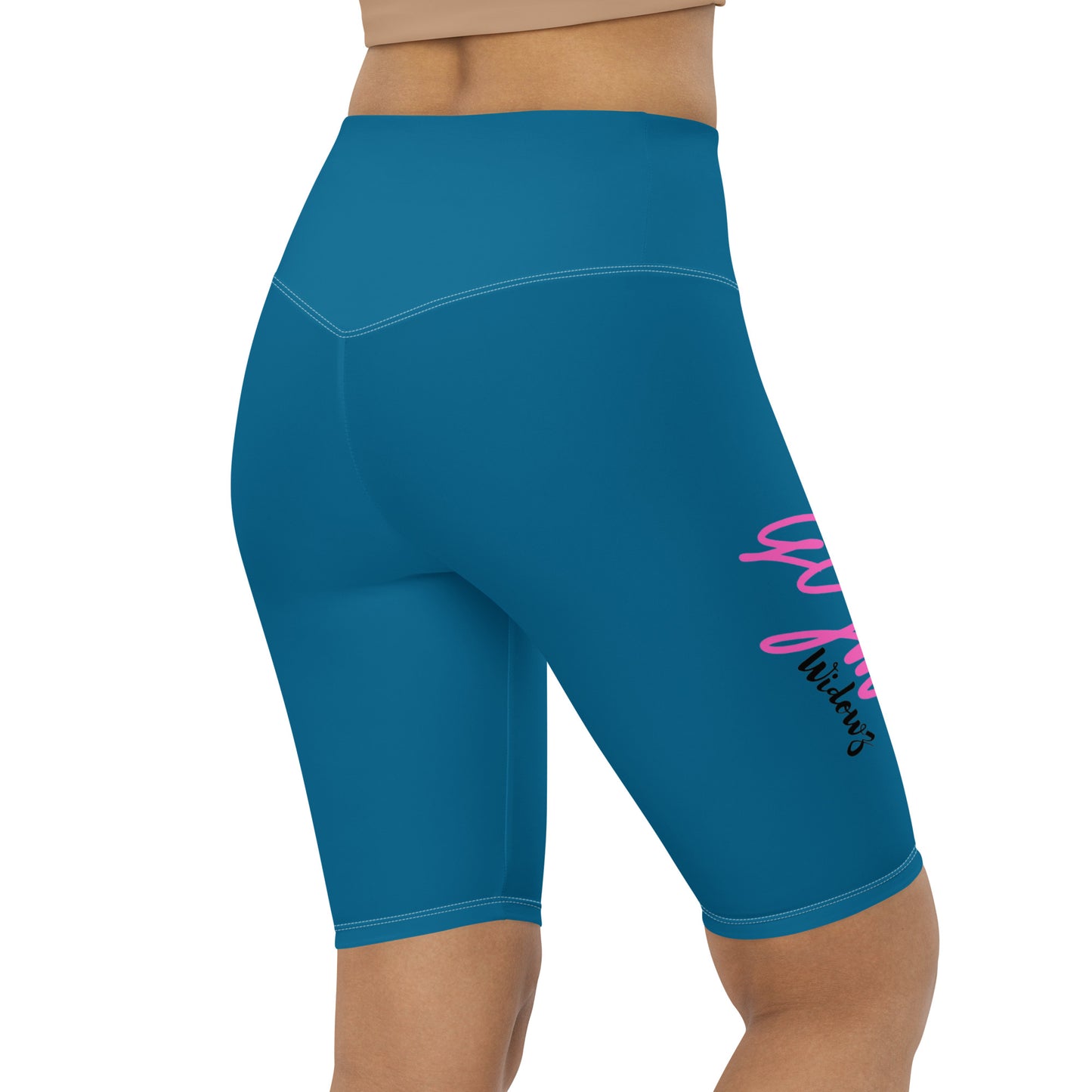 GymWidowz Biker Shorts - Cerulean Blue