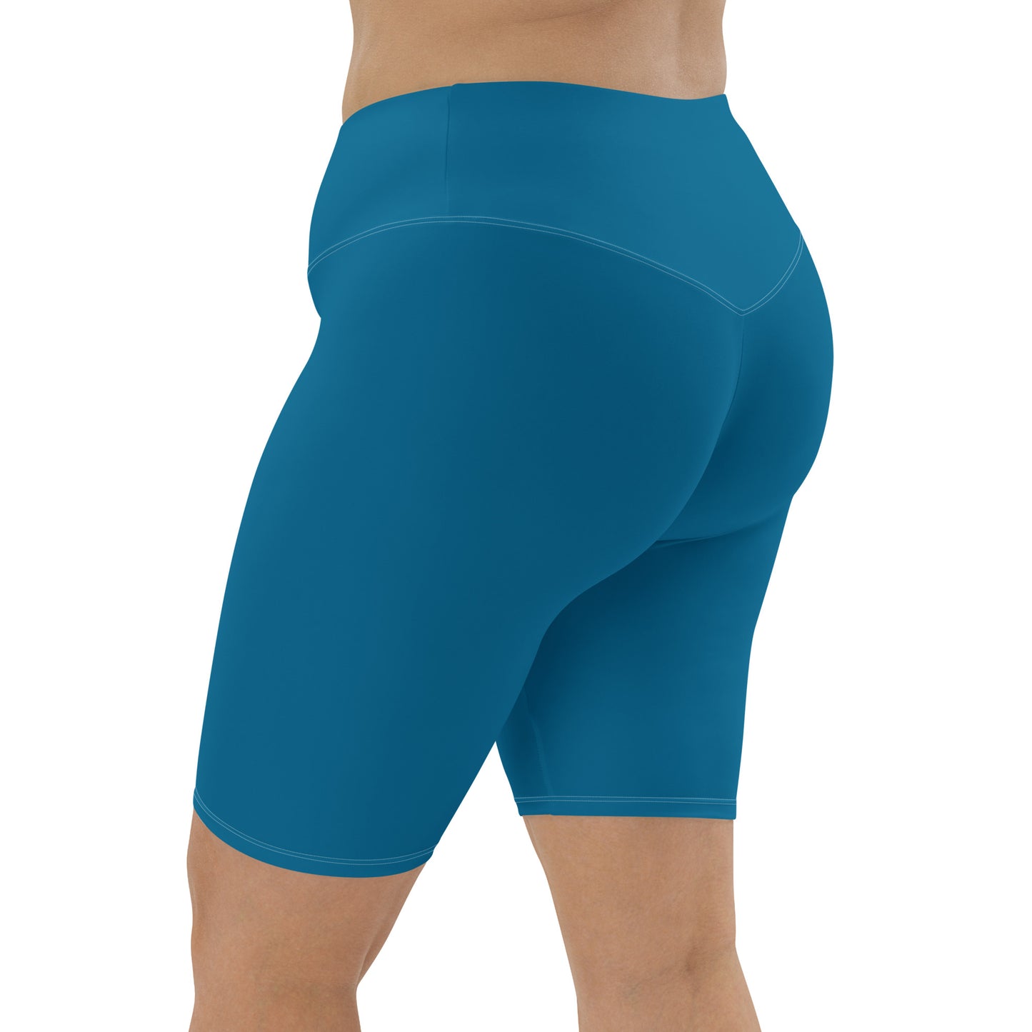 GymWidowz Biker Shorts - Cerulean Blue