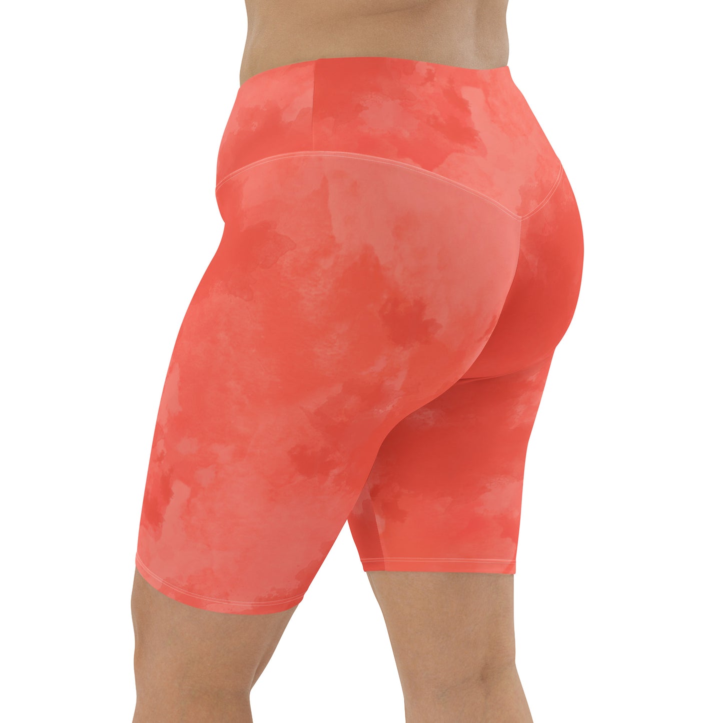 GymWidowz Biker Shorts - Coral