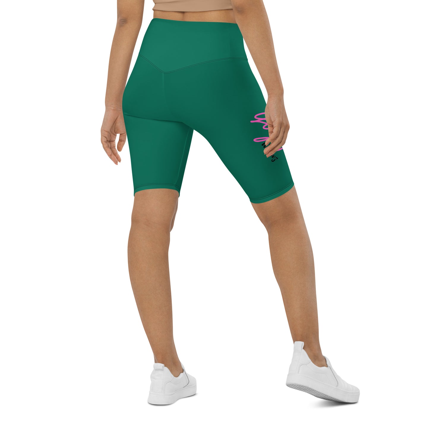 GymWidowz Biker Shorts - Green