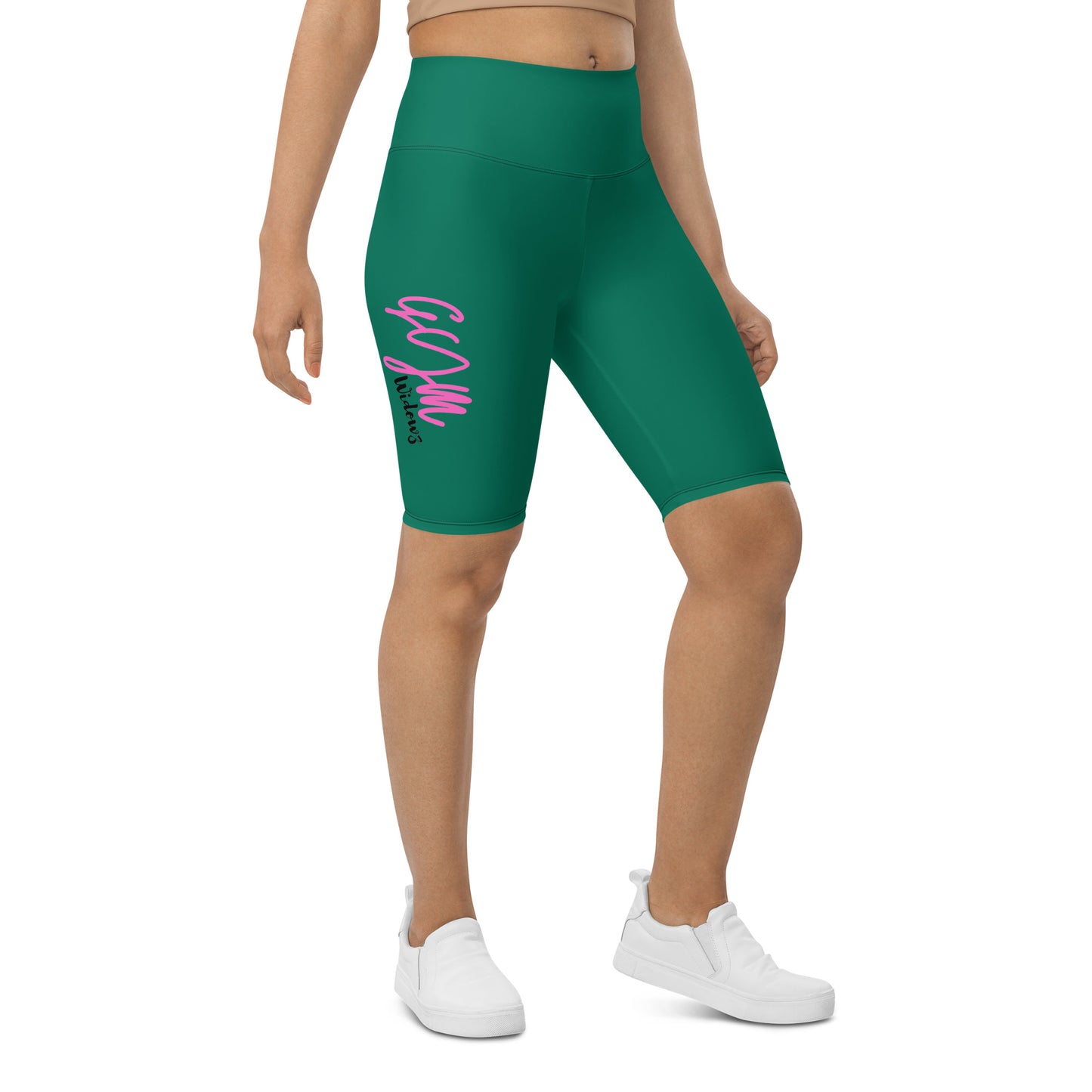 GymWidowz Biker Shorts - Green