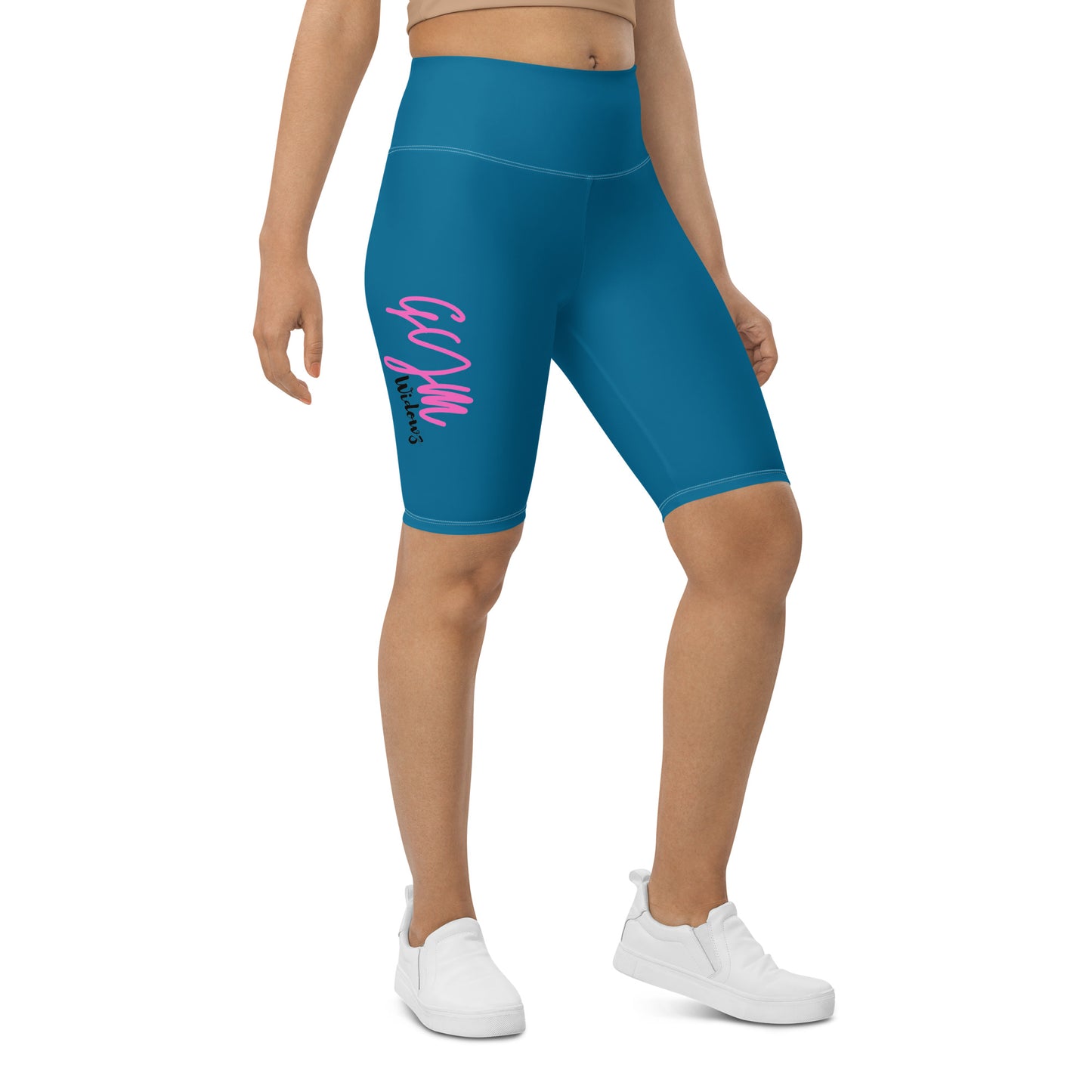 GymWidowz Biker Shorts - Cerulean Blue