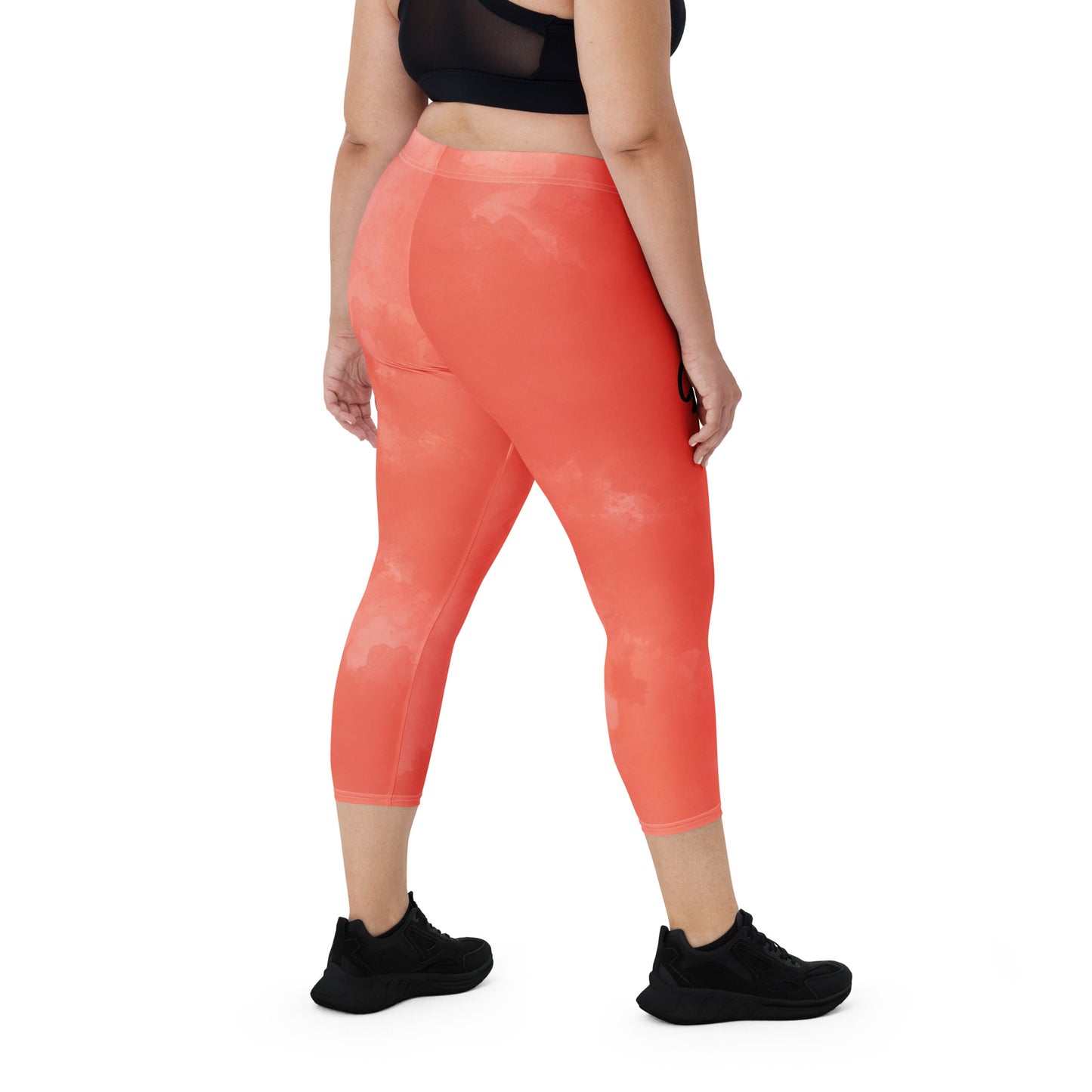 GymWidowz Capri Leggings - Dark Coral