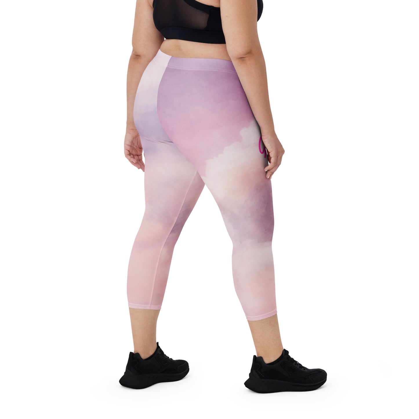 GymWidowz Capri Leggings - Clouds