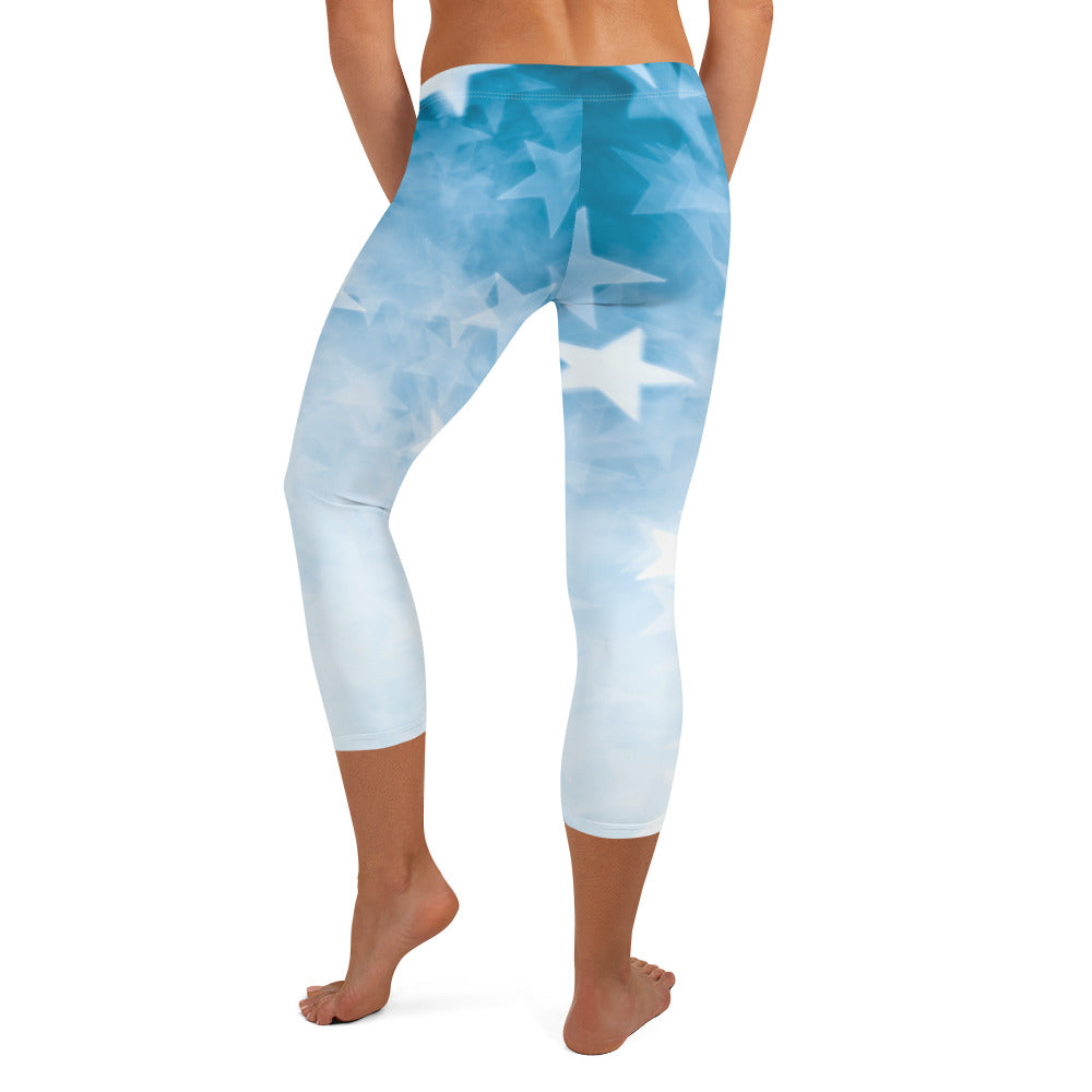 GymWidowz Capri Leggings - Stars