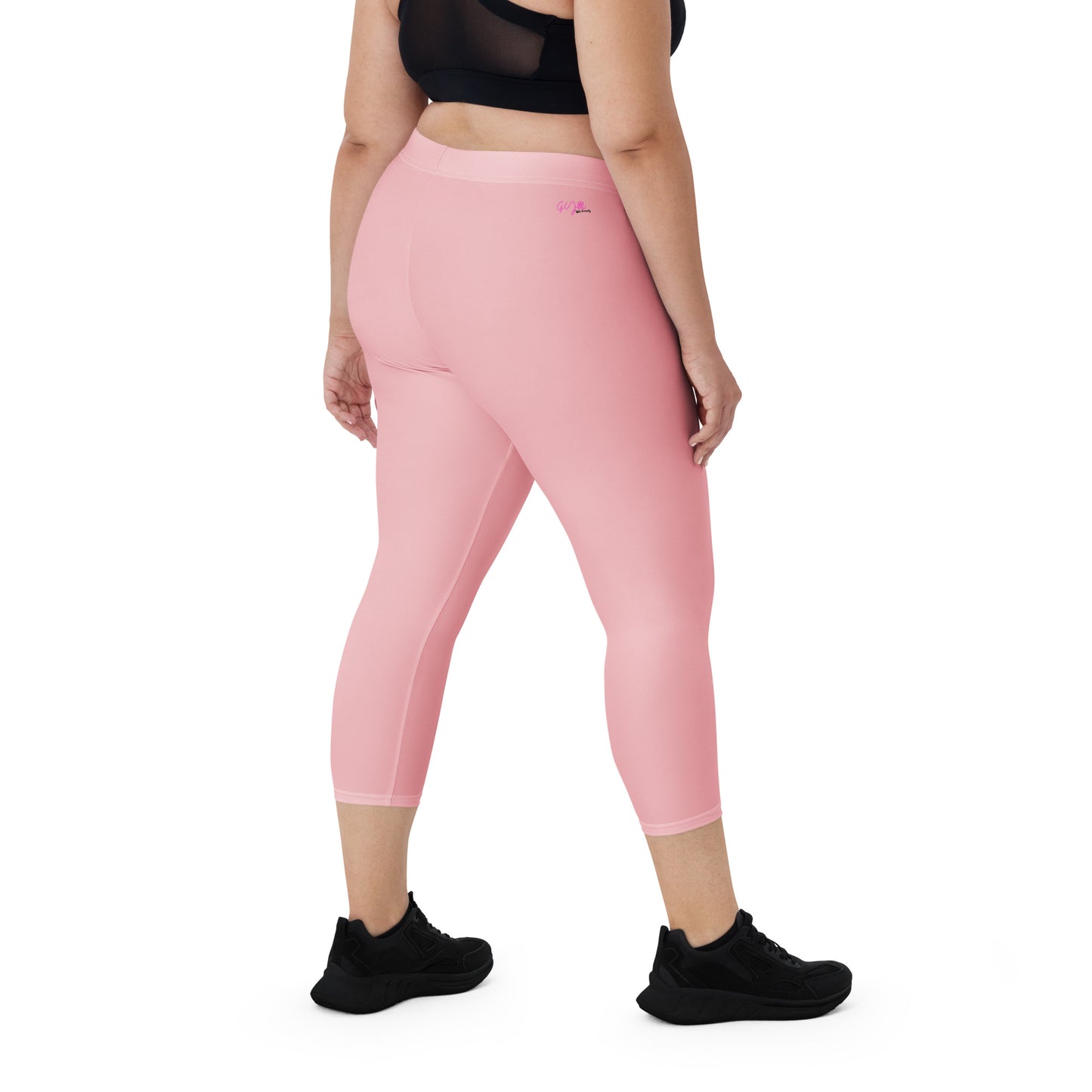 GymWidowz Capri Leggings - Pink