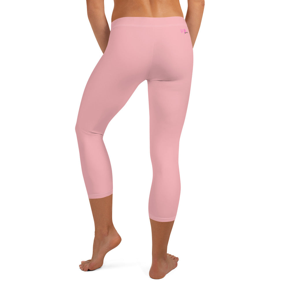 GymWidowz Capri Leggings - Pink