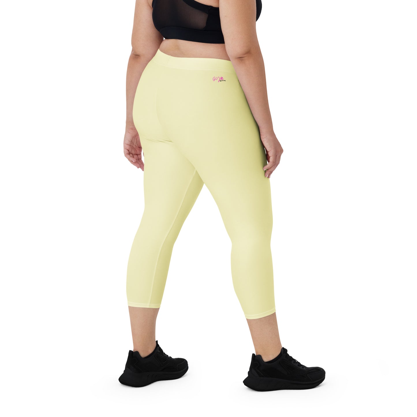GymWidowz Capri Leggings - Yellow