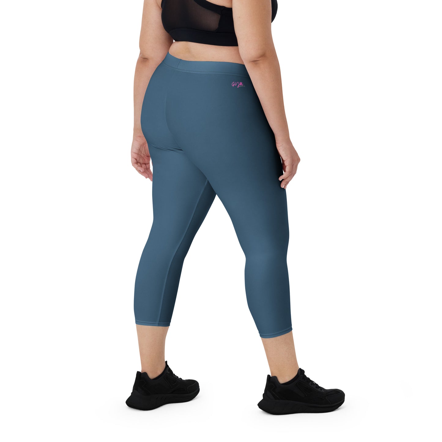 GymWidowz Capri Leggings - Dark Blue