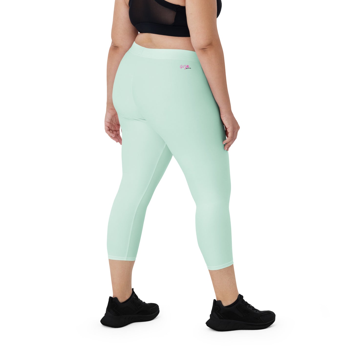 GymWidowz Capri Leggings - Light Green