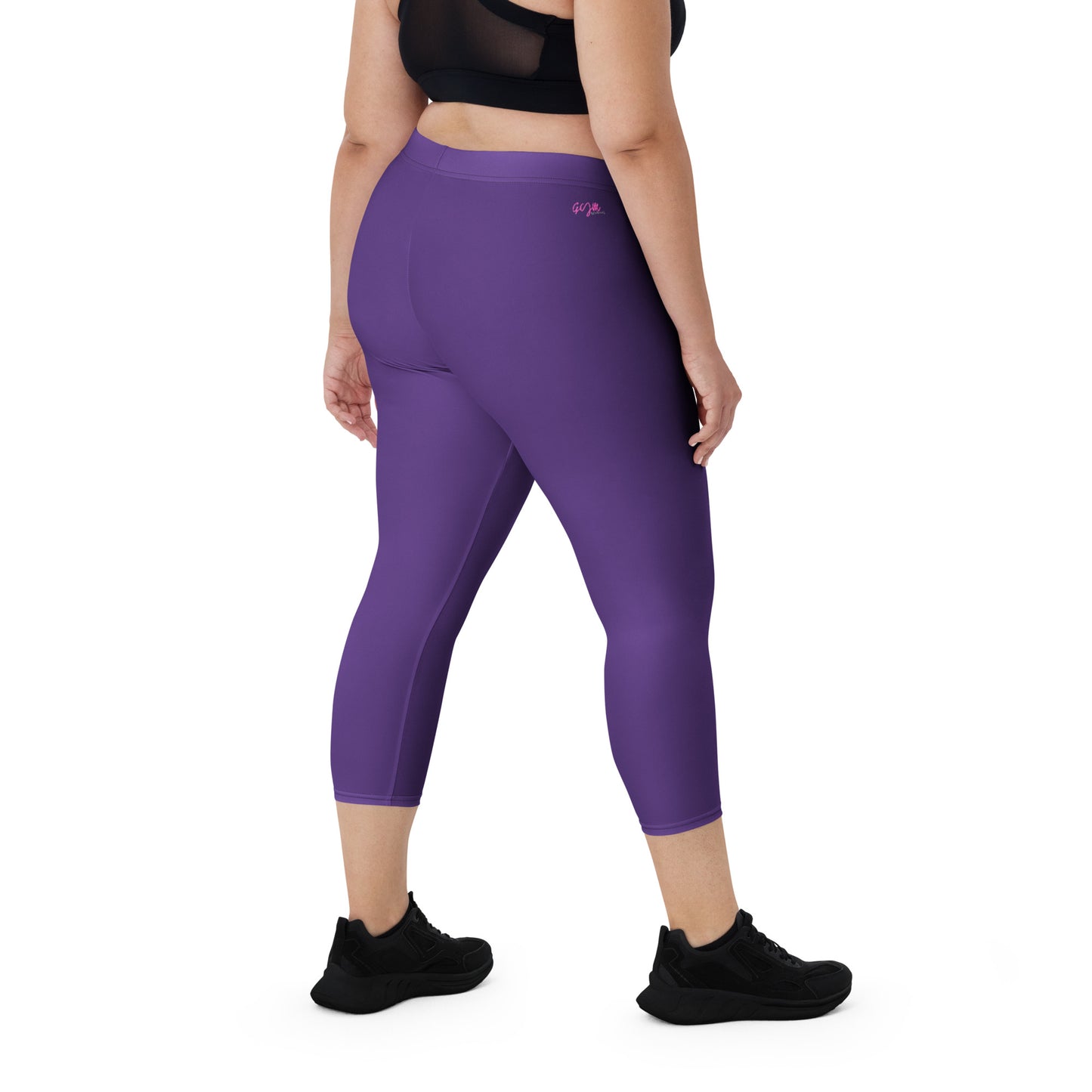 GymWidowz Capri Leggings - Dark Purple