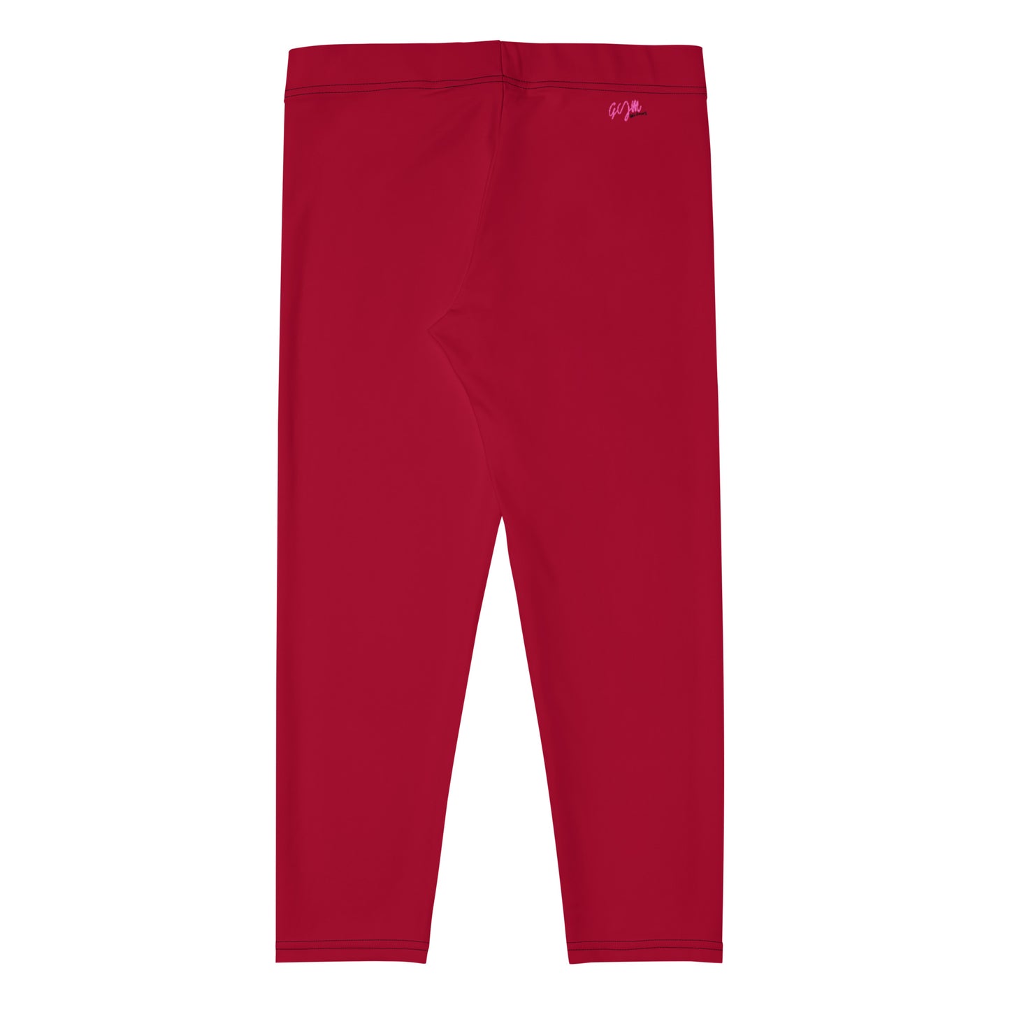 GymWidowz Capri Leggings - Dark Red