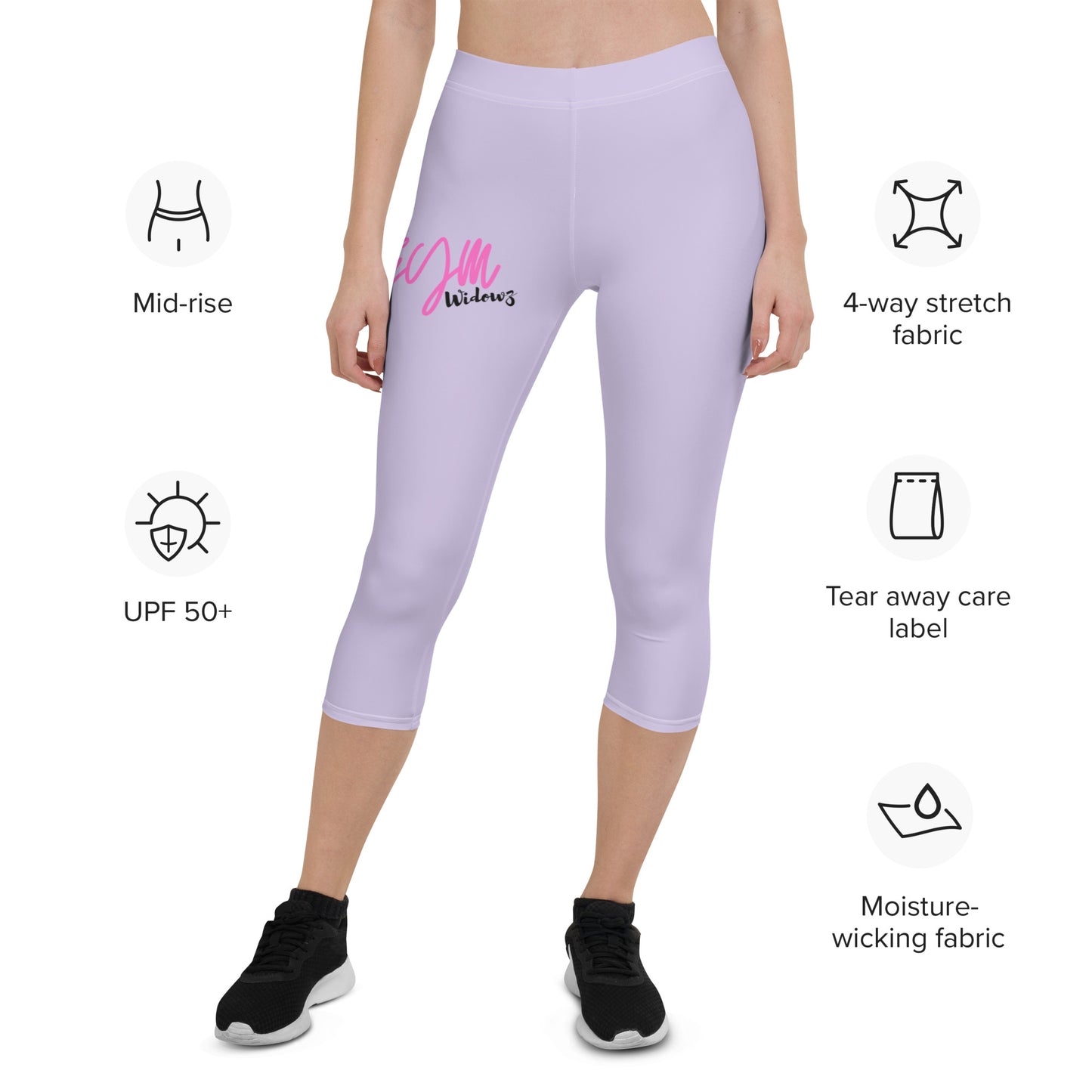 GymWidowz Capri Leggings - Lilac