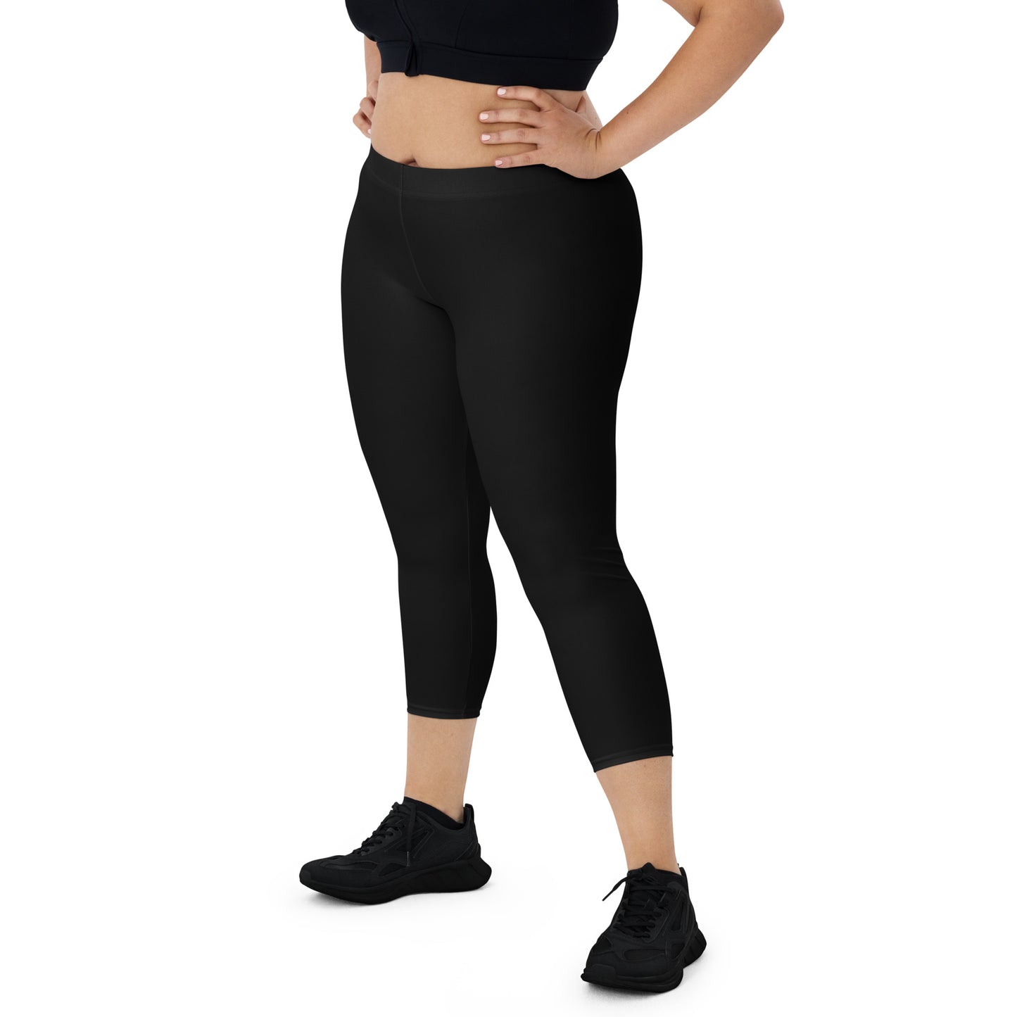 GymWidowz Capri Leggings - Black