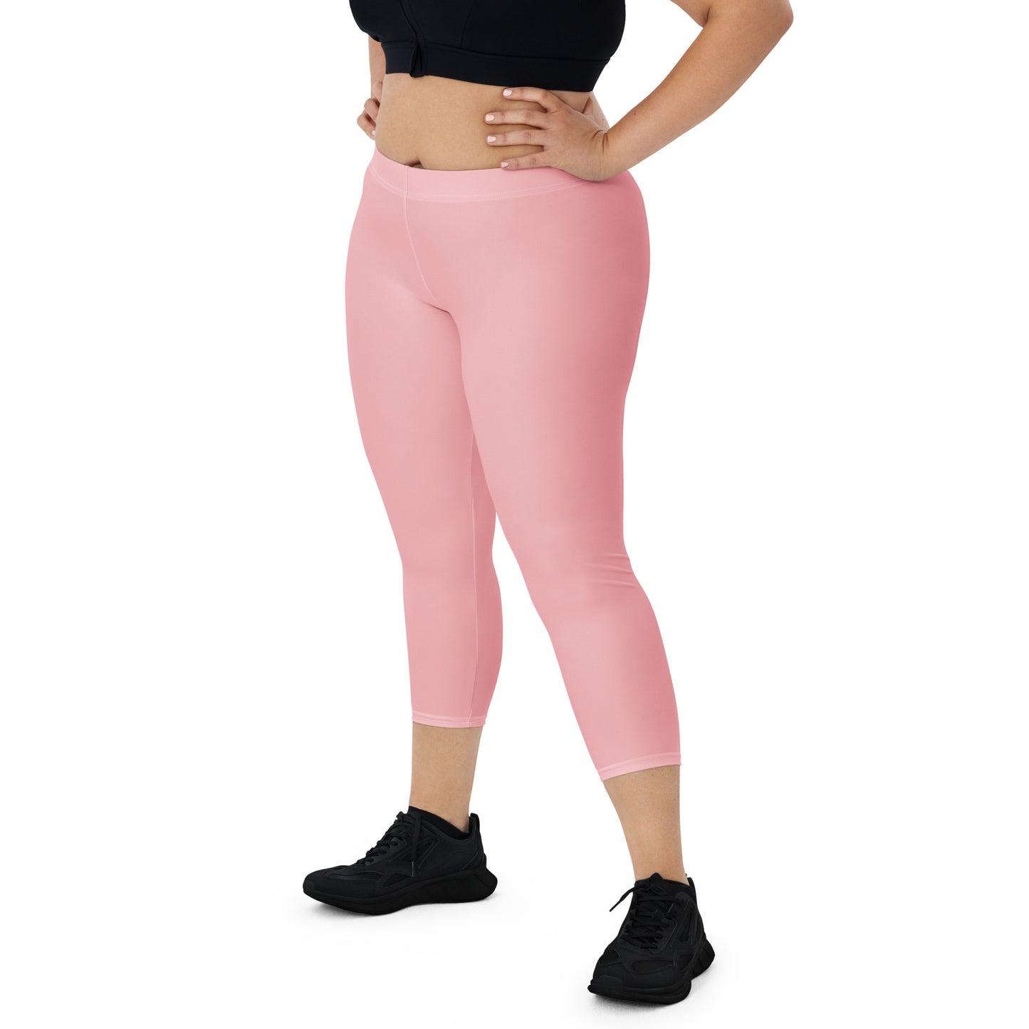GymWidowz Capri Leggings - Pink