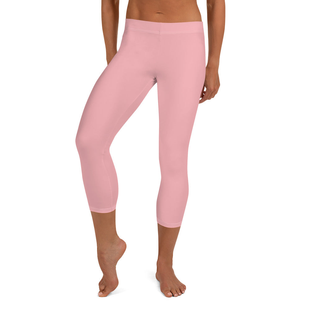GymWidowz Capri Leggings - Pink