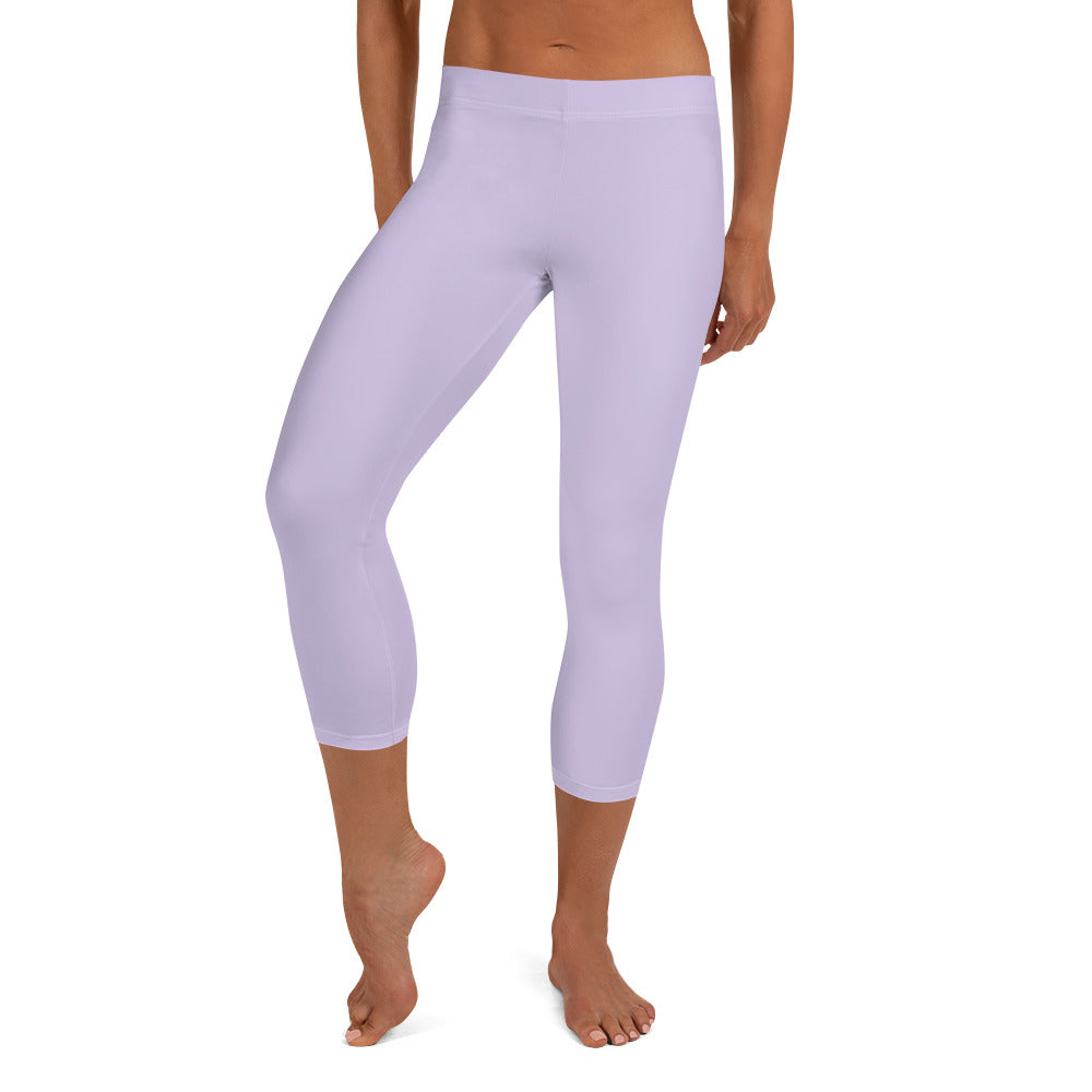 GymWidowz Capri Leggings - Light Purple