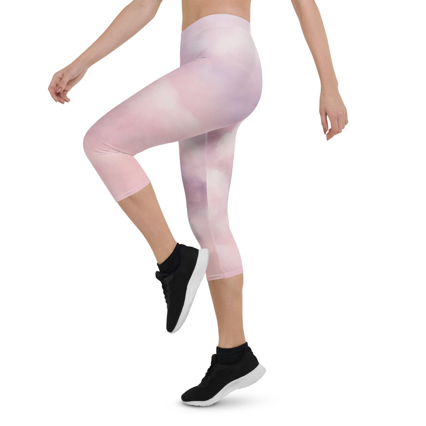 GymWidowz Capri Leggings - Clouds