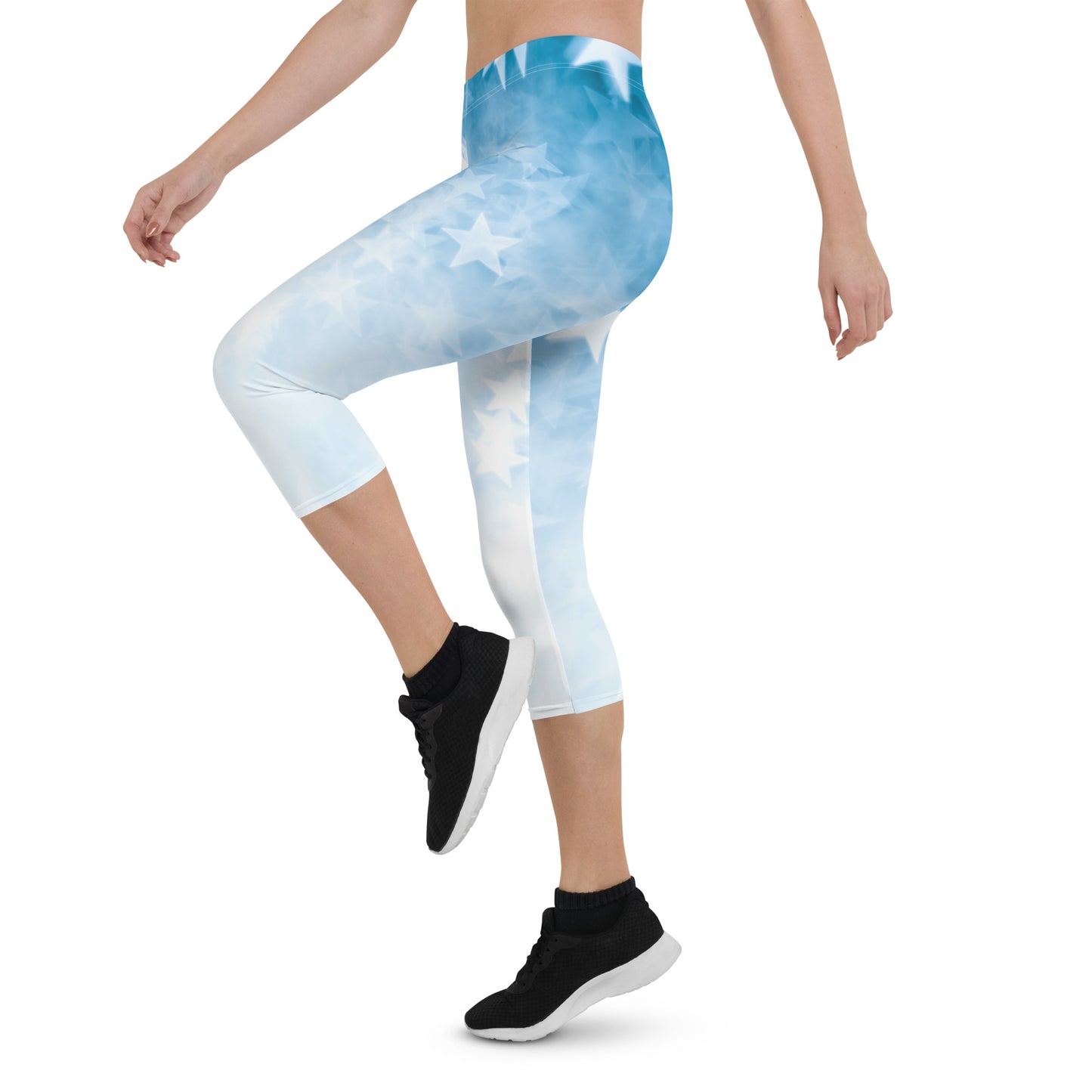 GymWidowz Capri Leggings - Stars