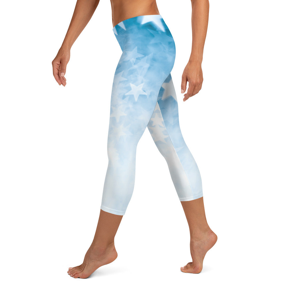 GymWidowz Capri Leggings - Stars