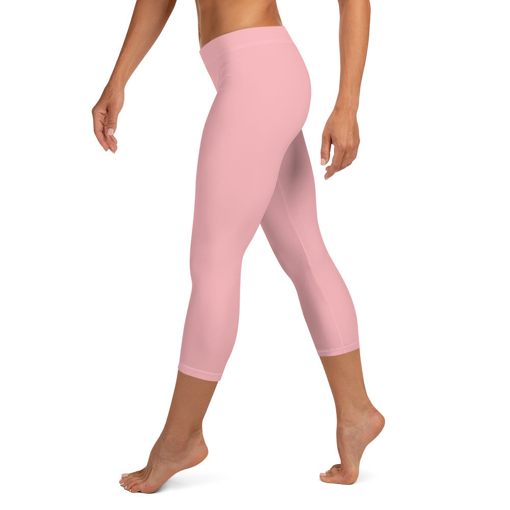 GymWidowz Capri Leggings - Pink