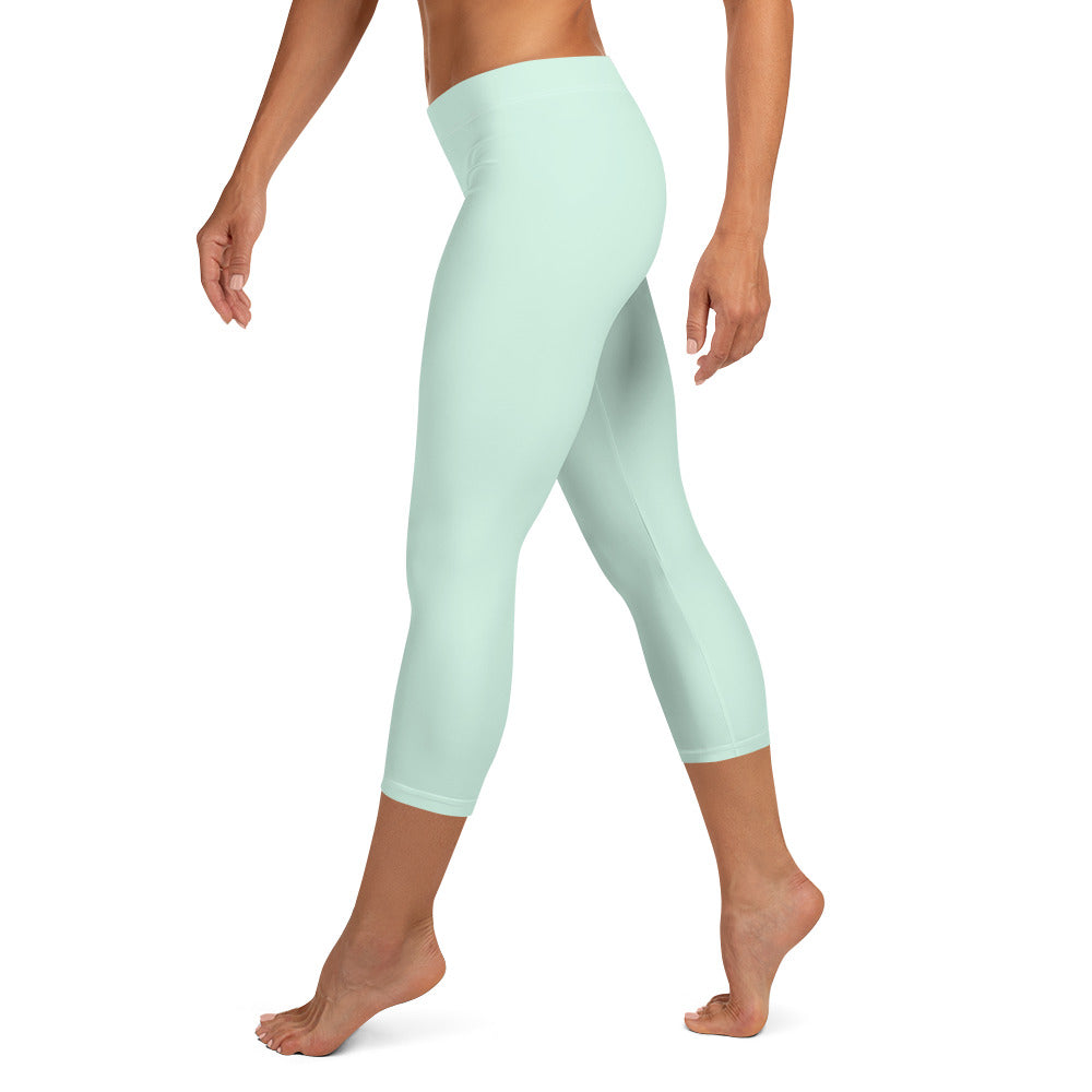 GymWidowz Capri Leggings - Light Green