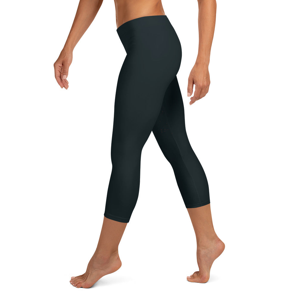 GymWidowz Capri Leggings - Burning Heart
