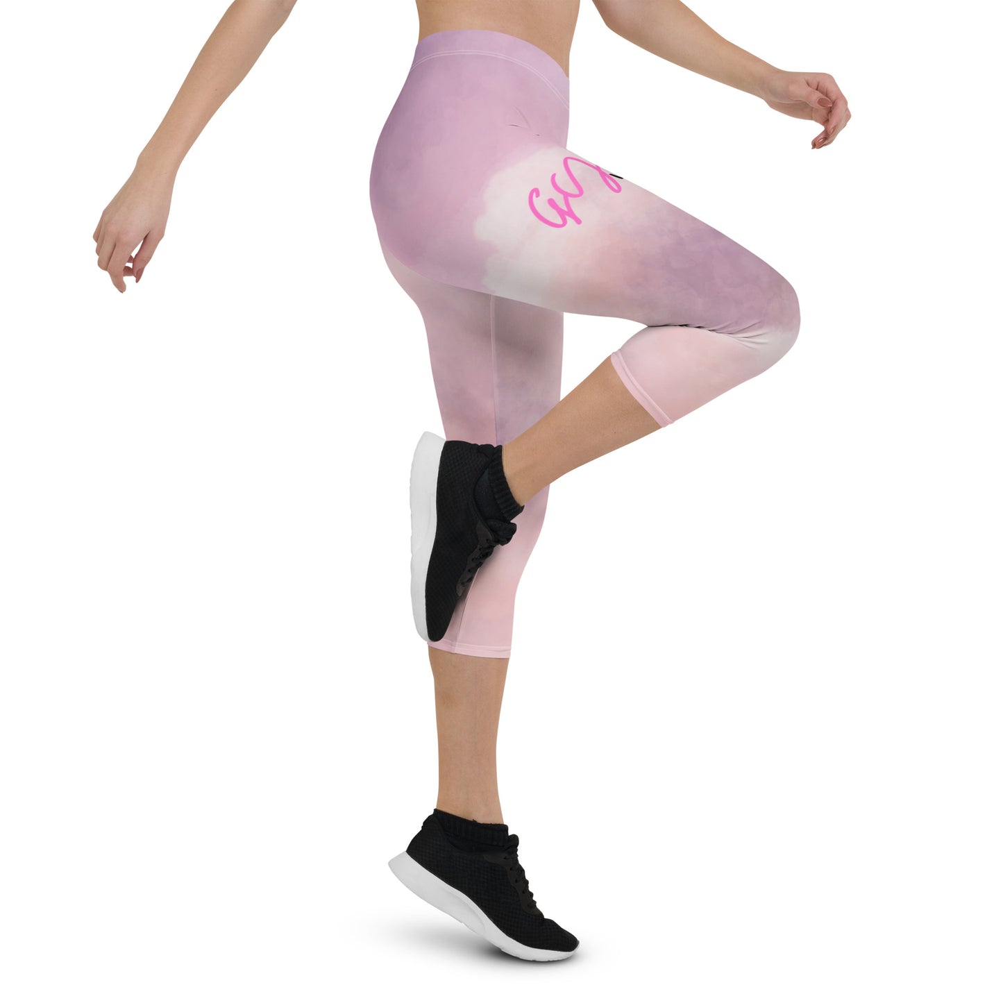 GymWidowz Capri Leggings - Clouds