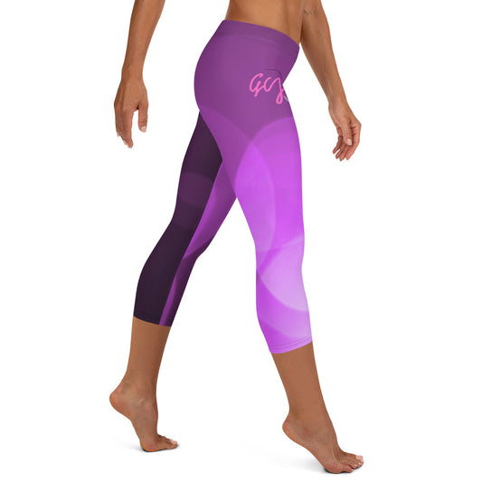 GymWidowz Capri Leggings - Shades of Purple