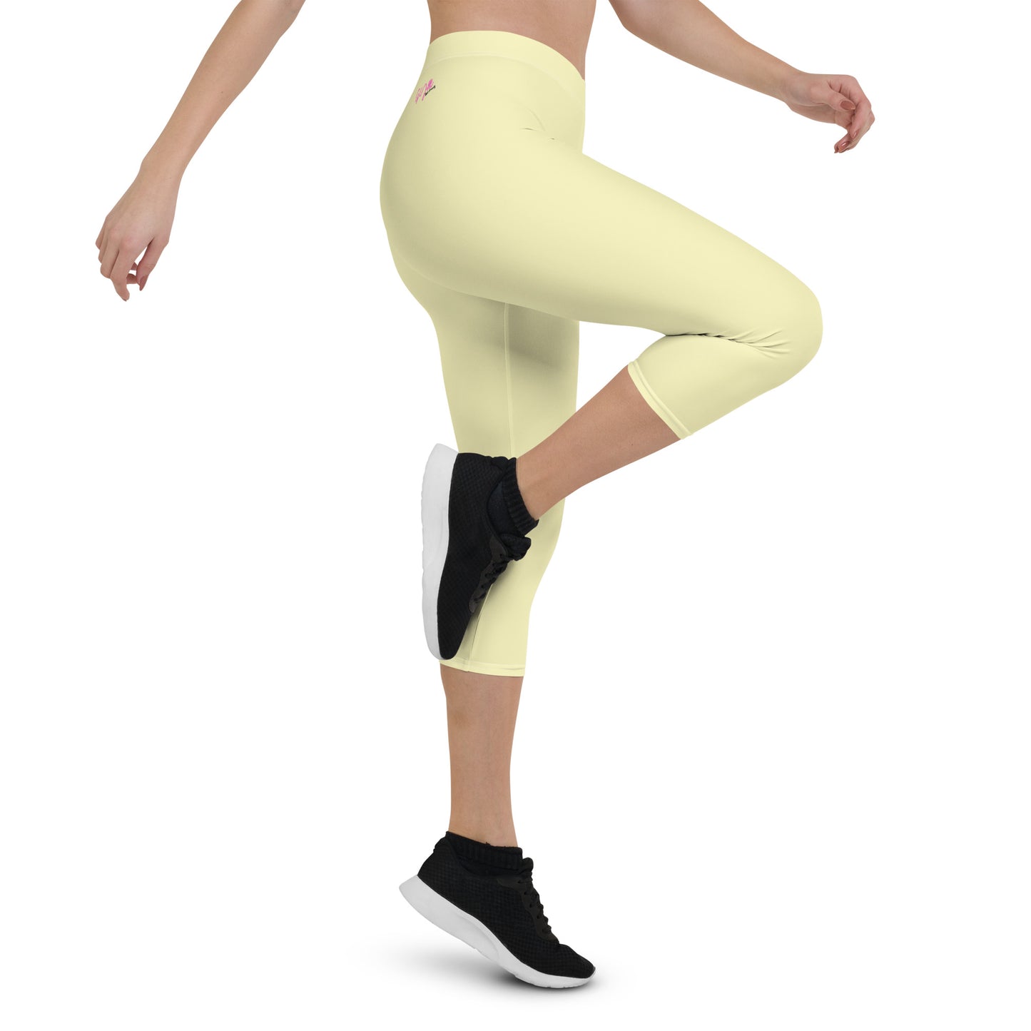GymWidowz Capri Leggings - Yellow