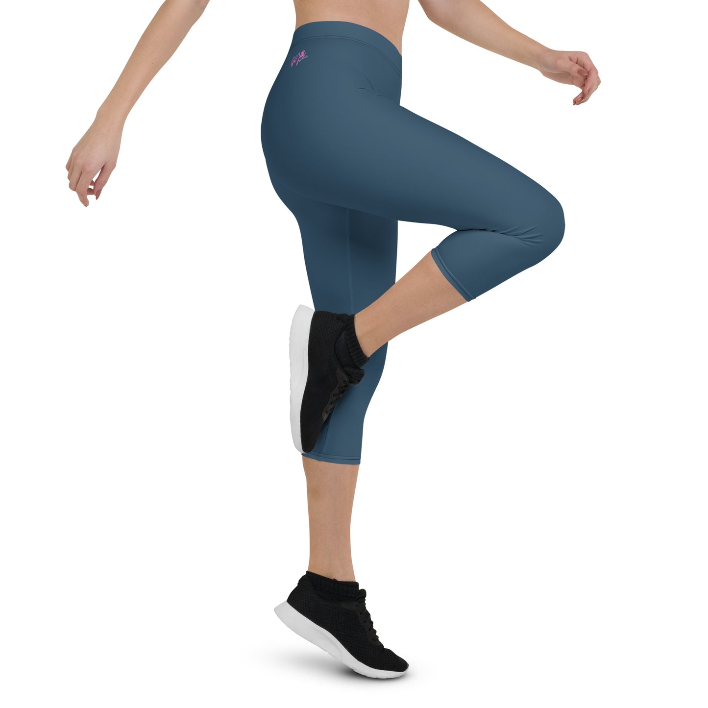 GymWidowz Capri Leggings - Dark Blue