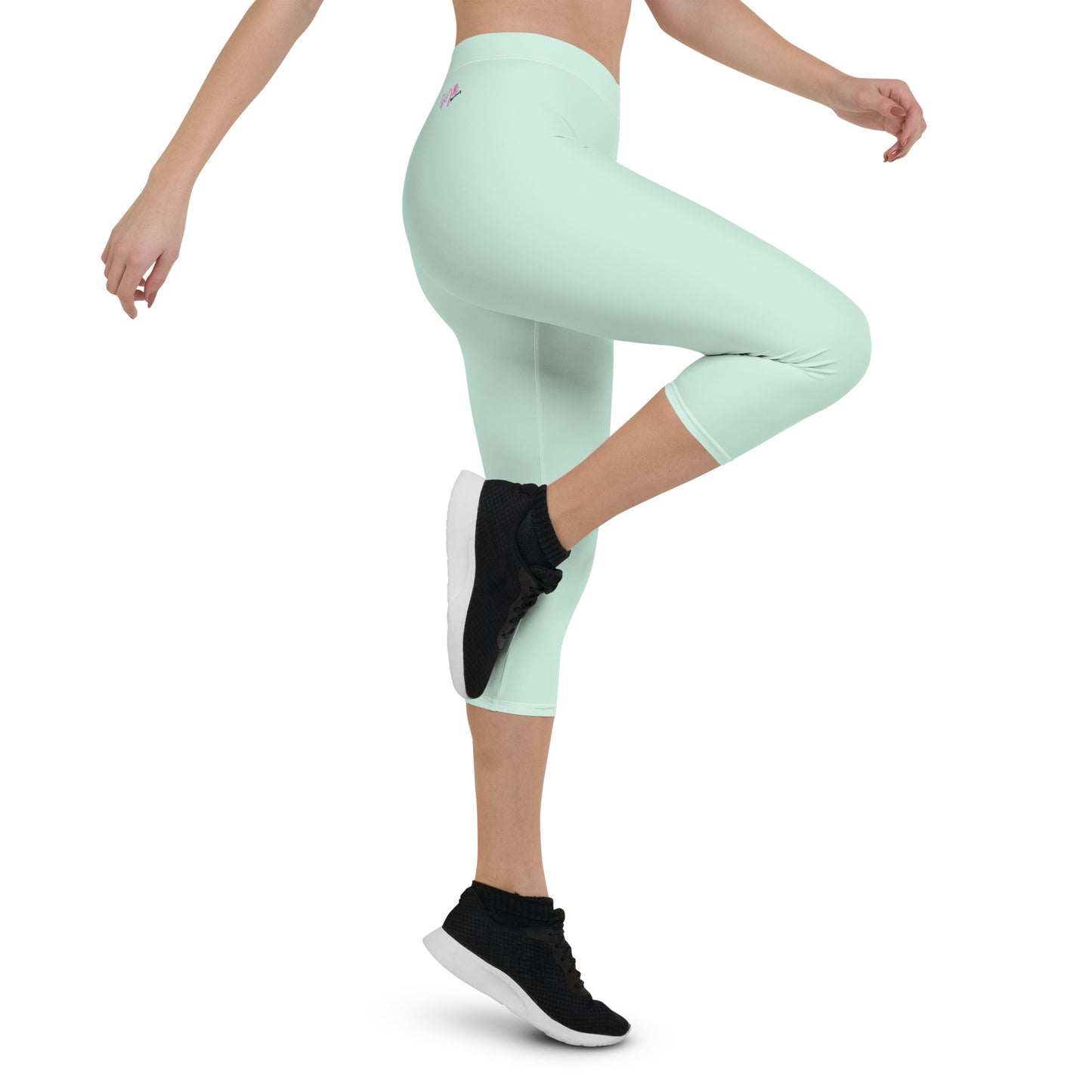 GymWidowz Capri Leggings - Light Green