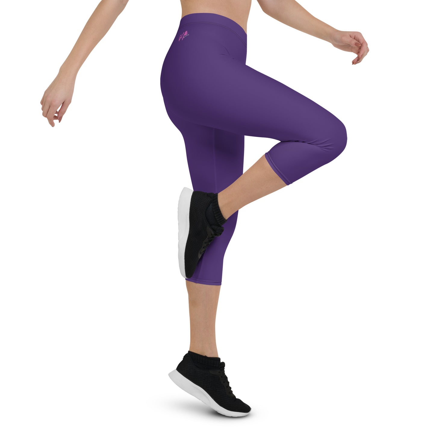 GymWidowz Capri Leggings - Dark Purple