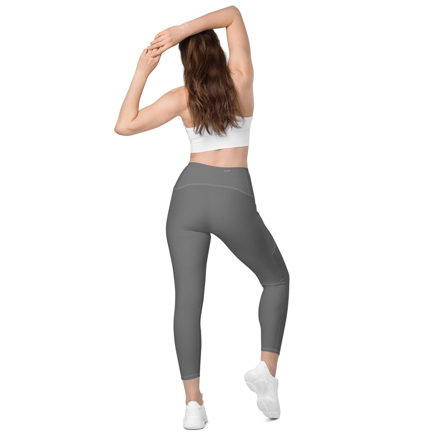 GymWidowz Leggings with pockets - Dark Grey