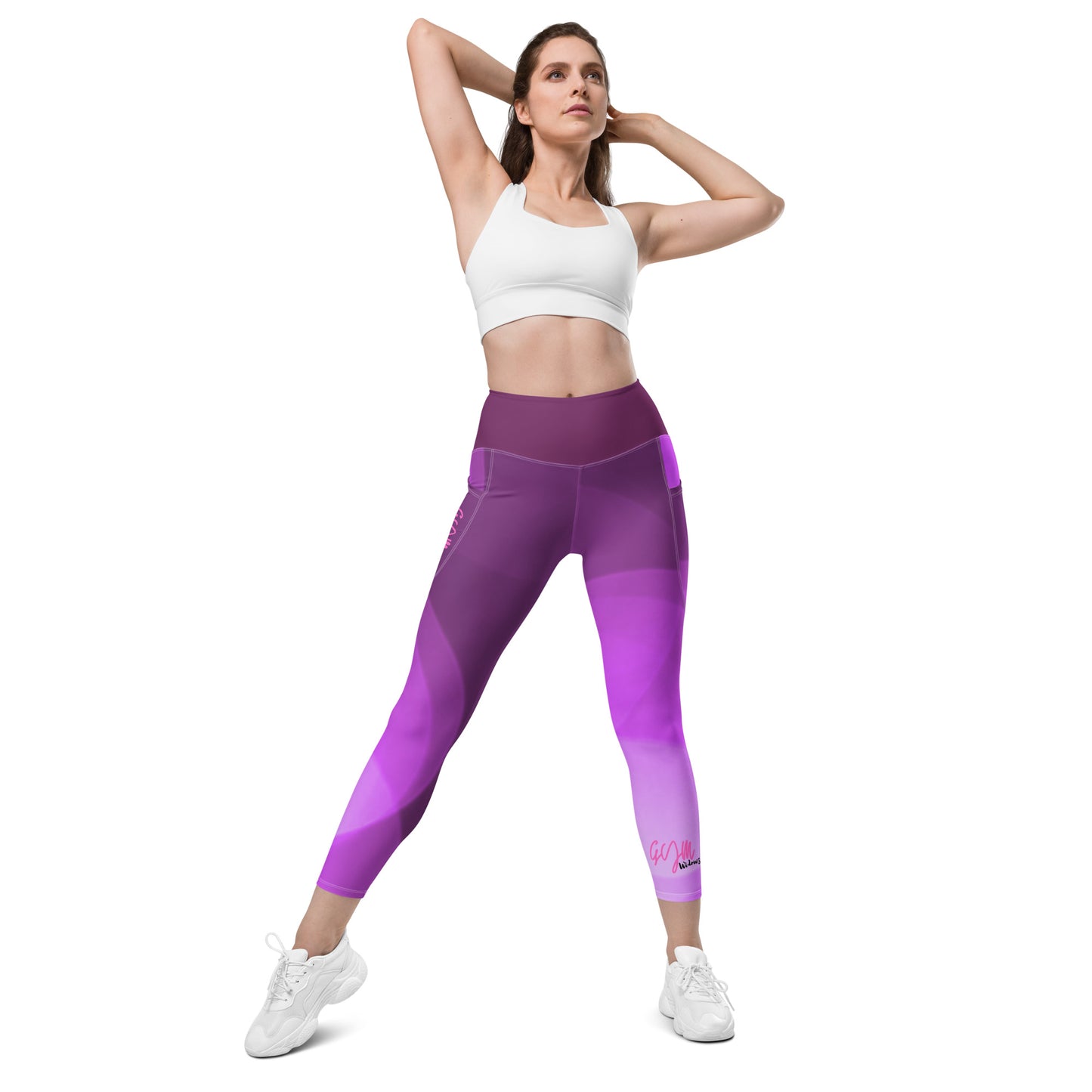 GymWidowz Leggings with pockets - Shades of Purple