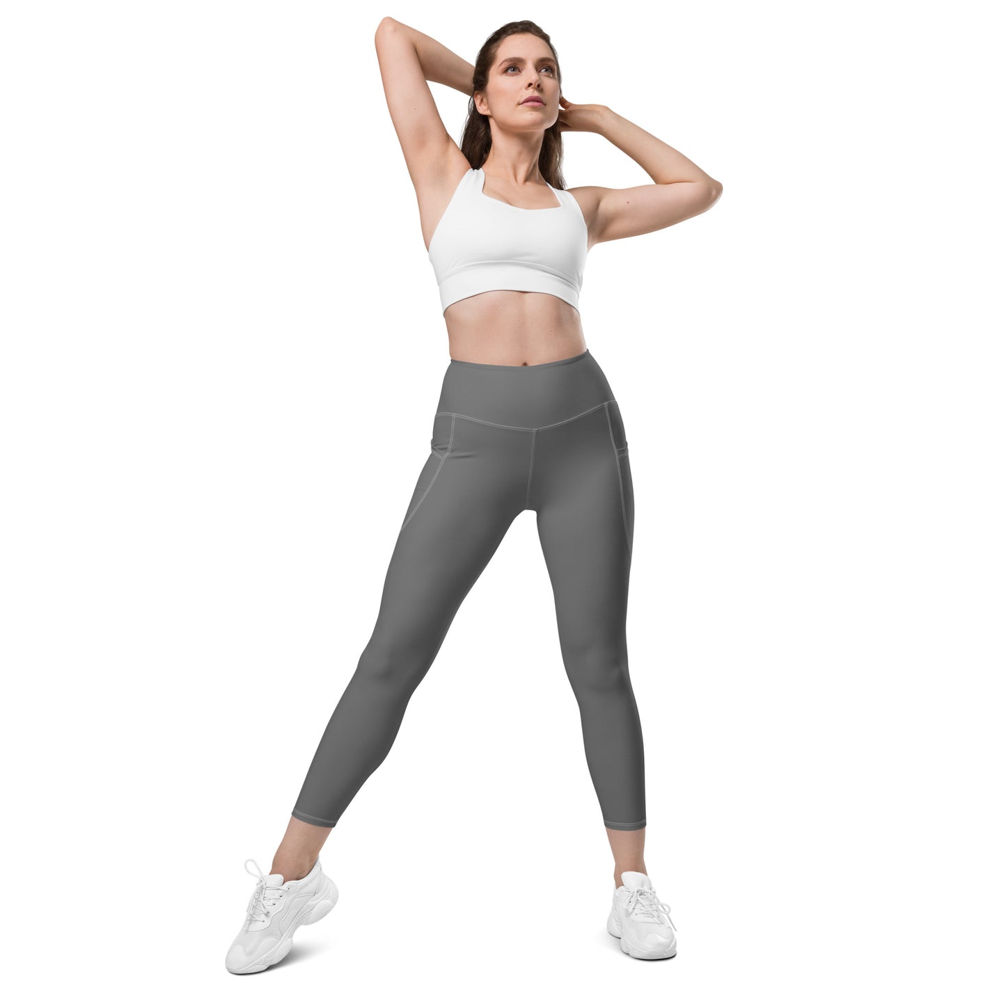 GymWidowz Leggings with pockets - Dark Grey