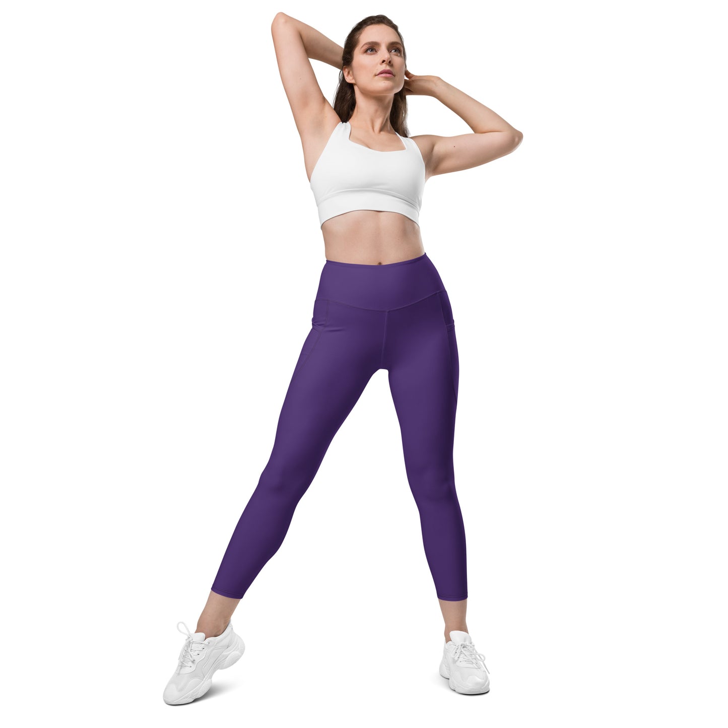 GymWidowz Leggings with pockets - Dark Purple