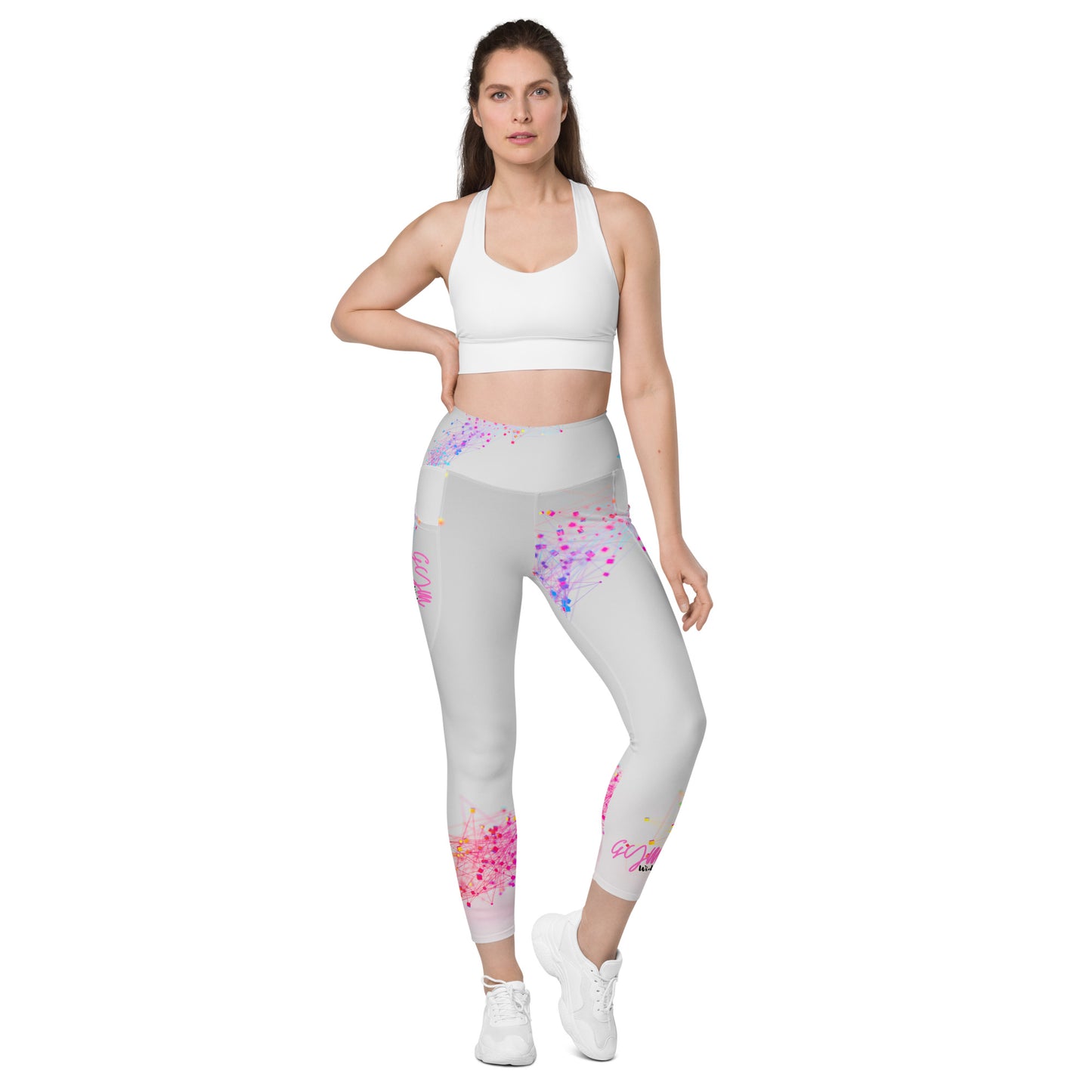 GymWidowz Leggings with pockets - Paint Swirl