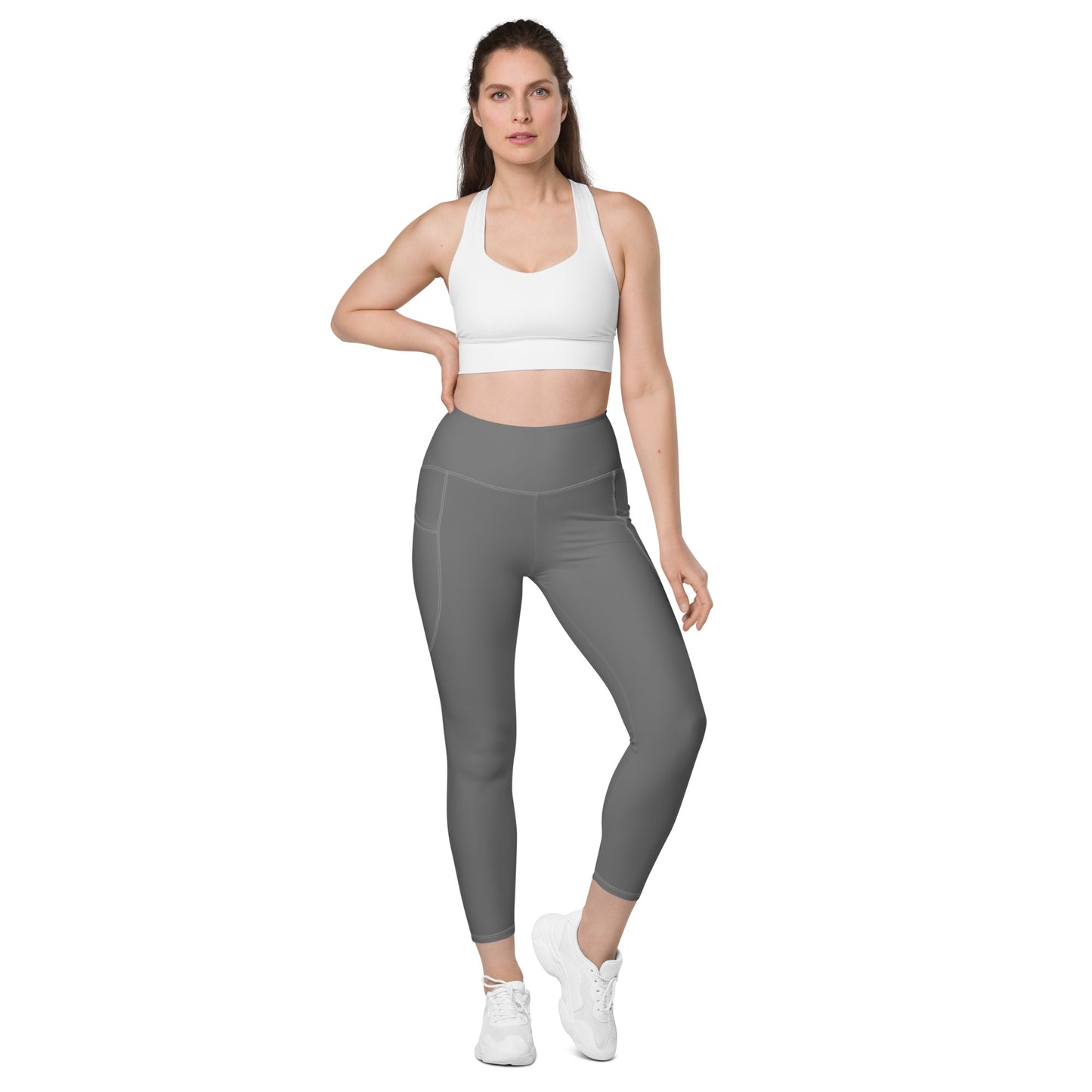 GymWidowz Leggings with pockets - Dark Grey