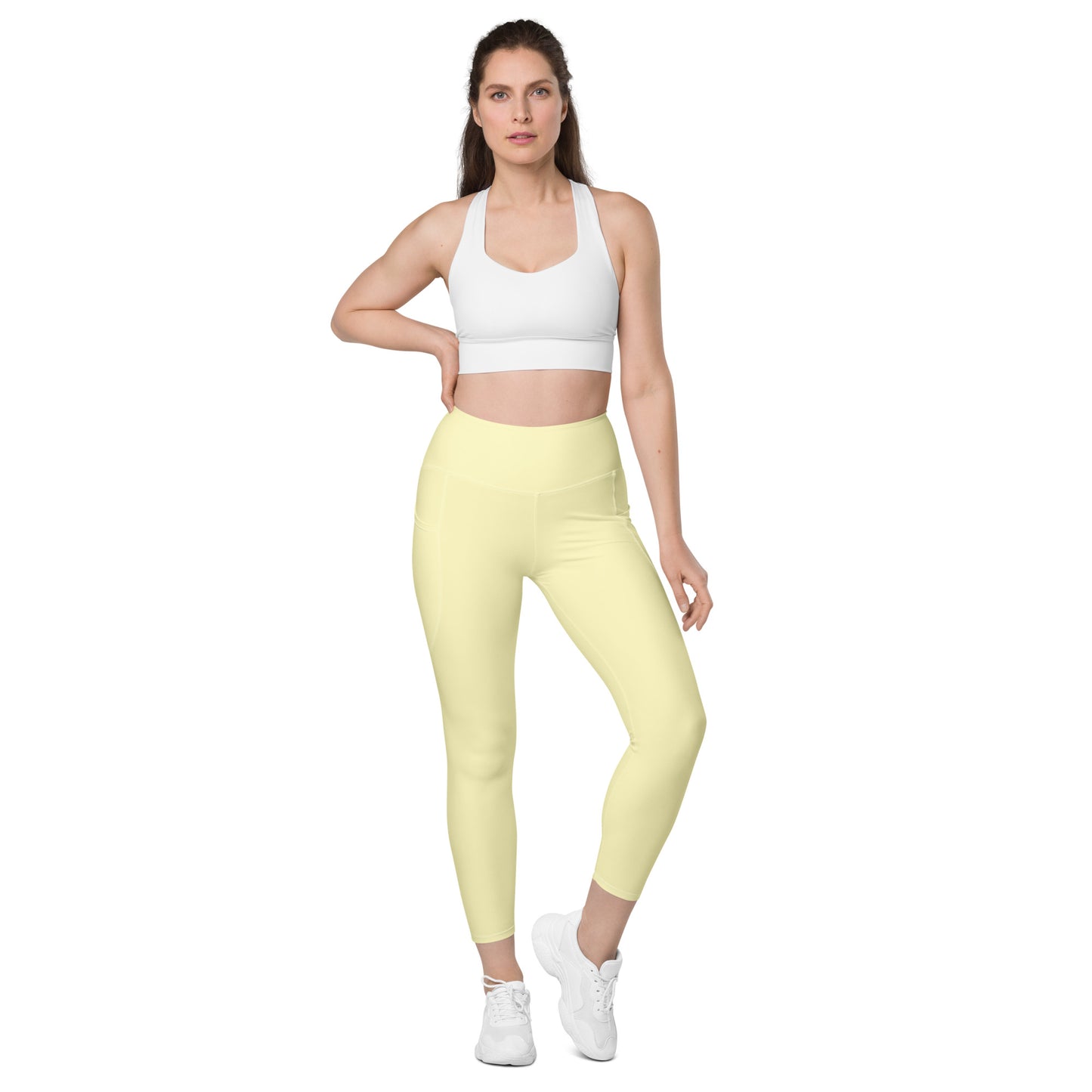 GymWidowz Leggings with pockets - Yellow