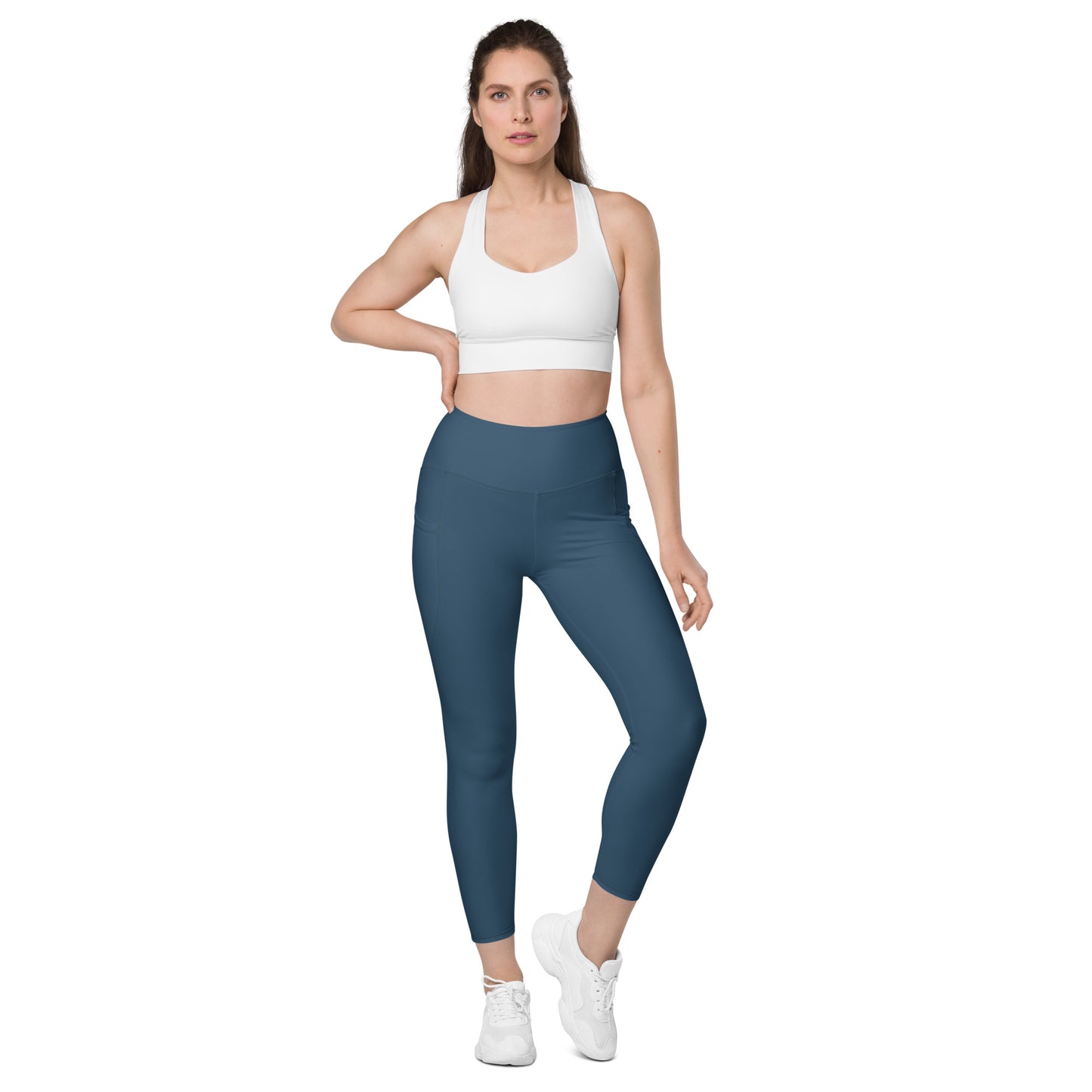GymWidowz Leggings with pockets - Dark Blue