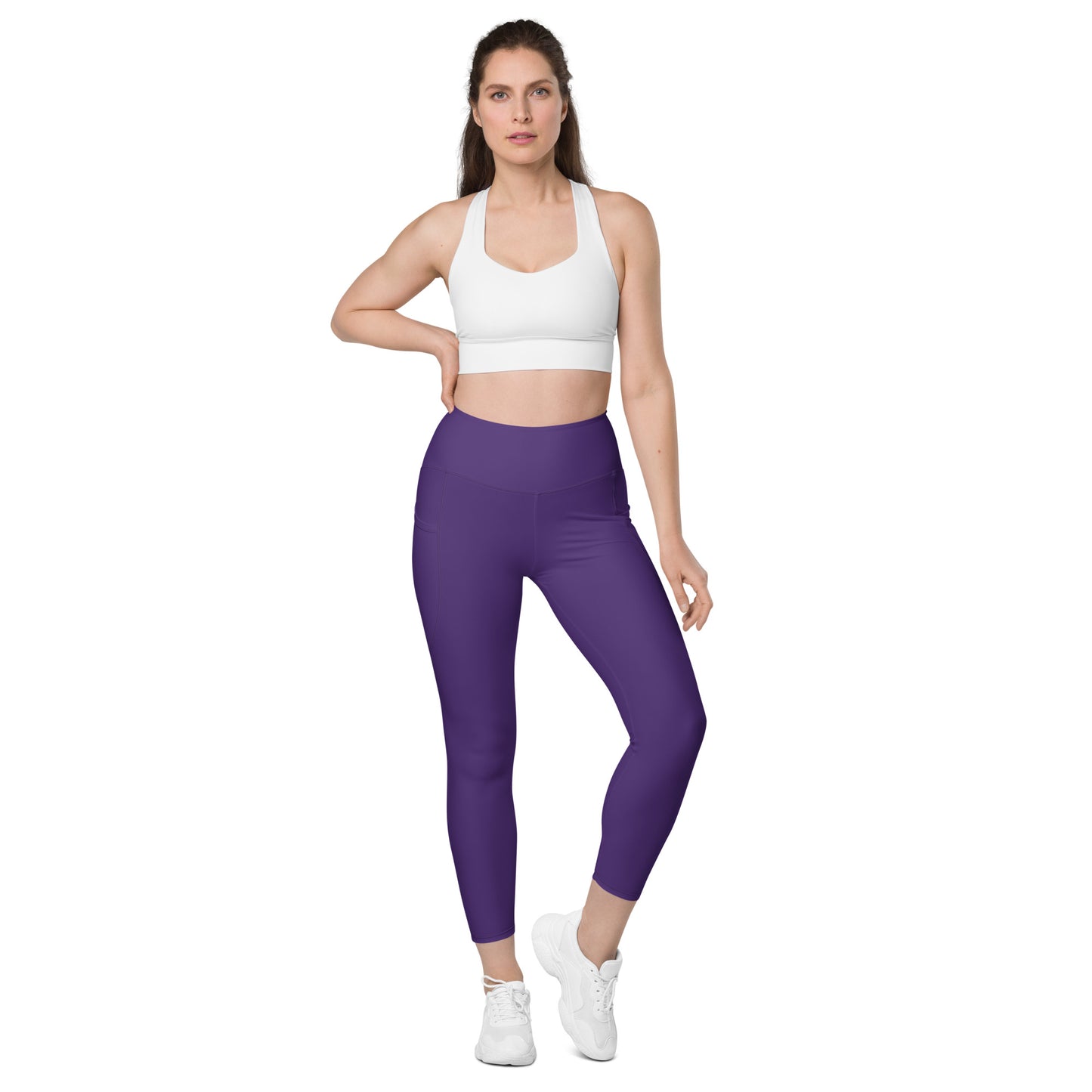 GymWidowz Leggings with pockets - Dark Purple