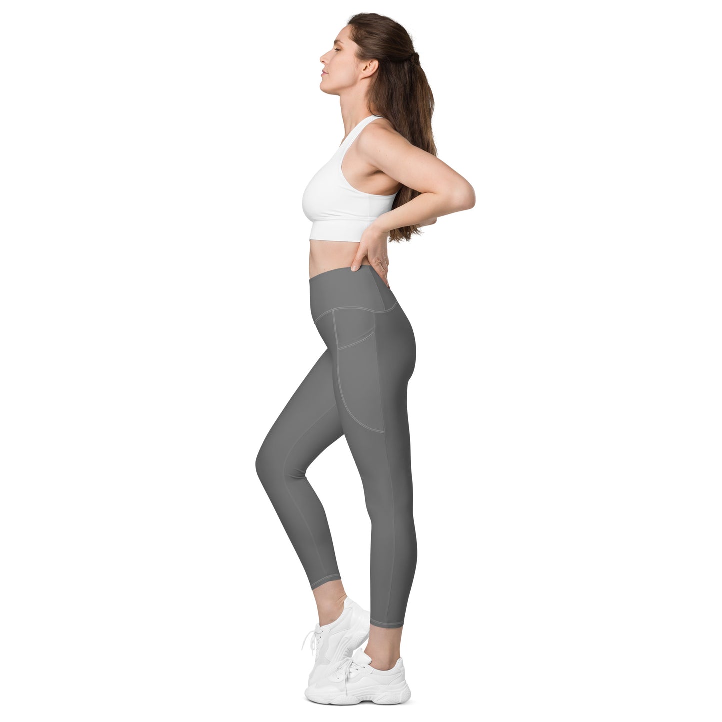 GymWidowz Leggings with pockets - Dark Grey