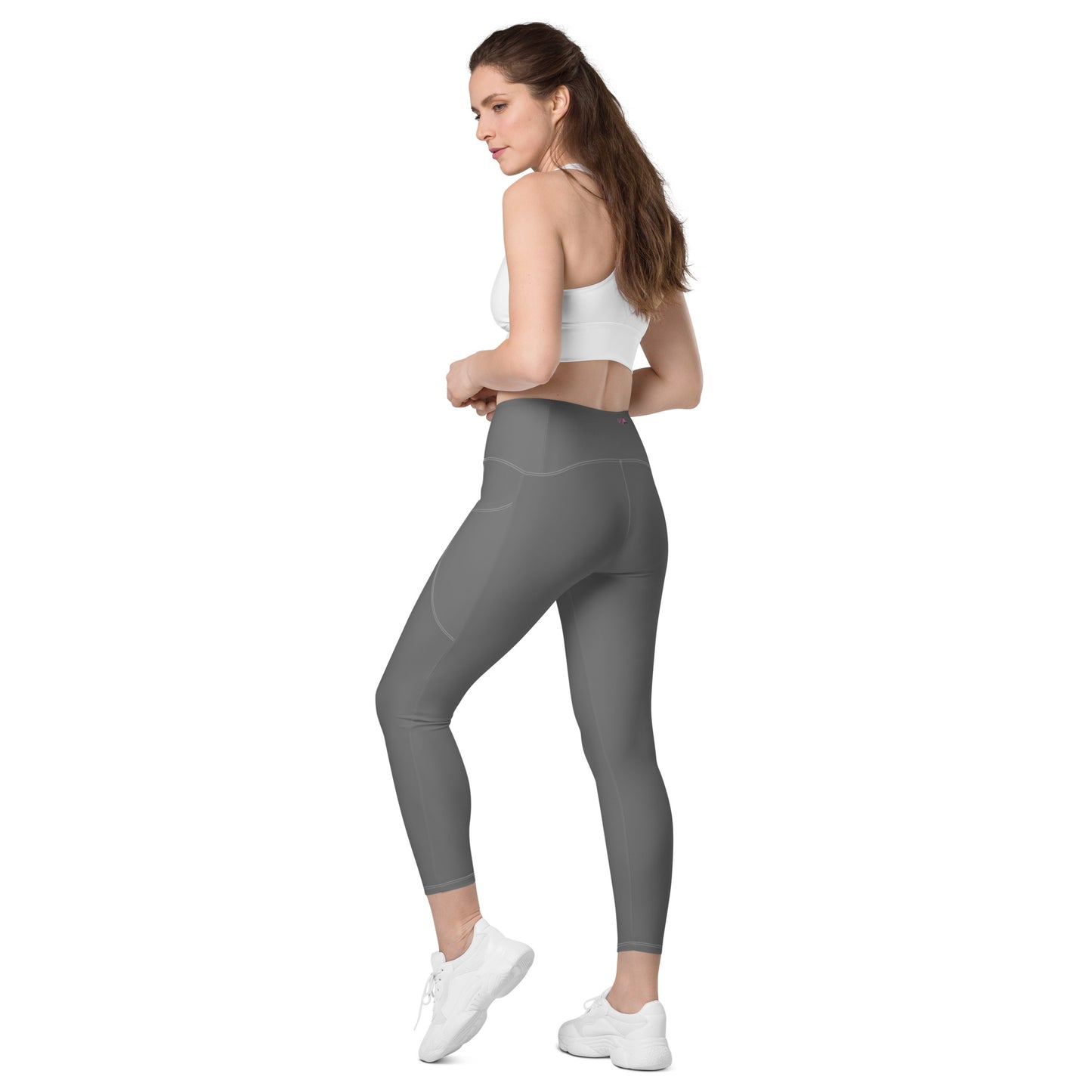 GymWidowz Leggings with pockets - Dark Grey