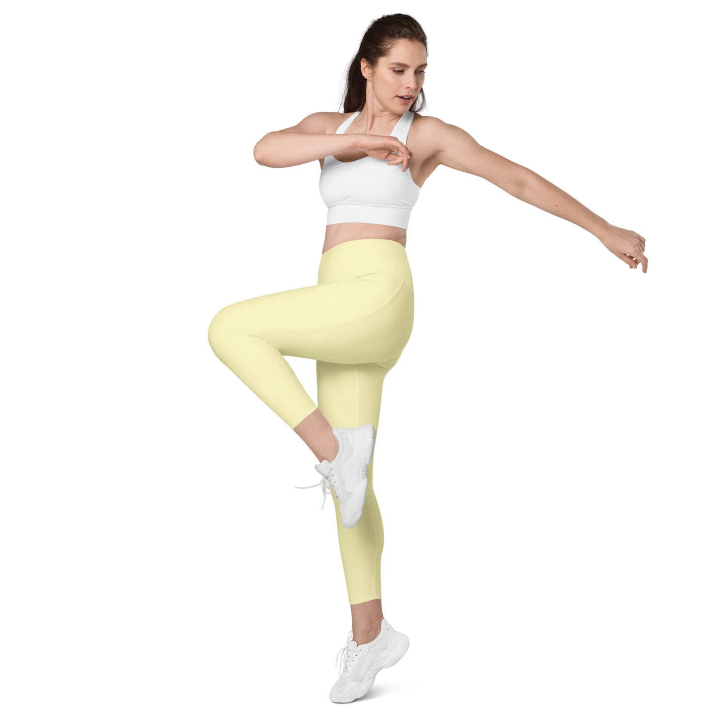 GymWidowz Leggings with pockets - Yellow