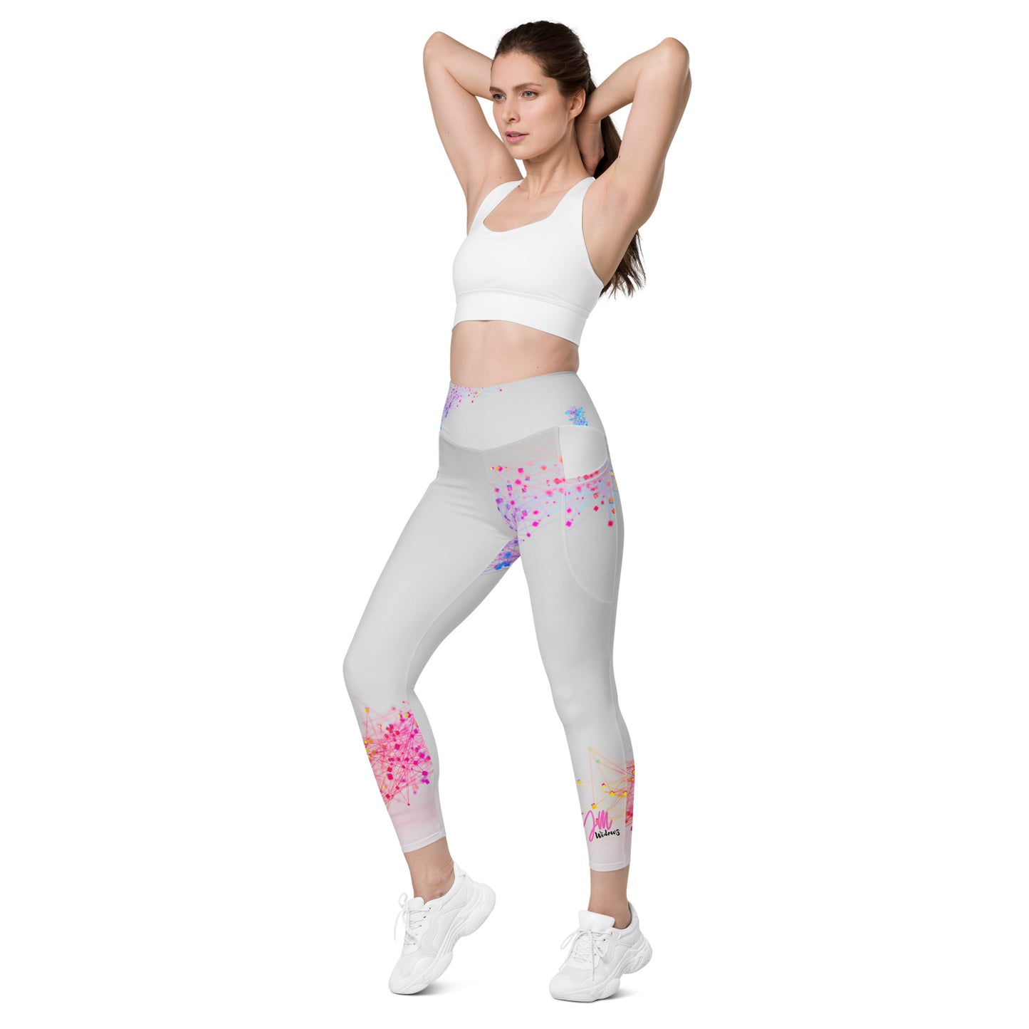 GymWidowz Leggings with pockets - Paint Swirl